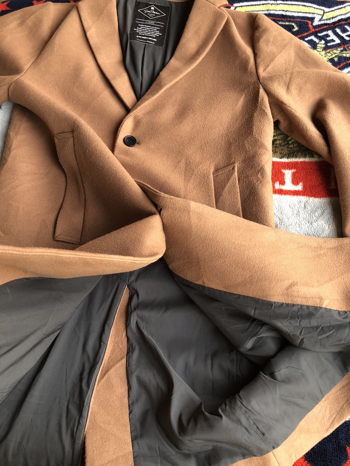 If Six Was Nine × Japanese Brand × Le Grande Bleu (L.G.B.) Vintage Raku Motion Wooly Knit Trench Coat Jacket Size US M / EU 48-50 / 2 - 8 Thumbnail