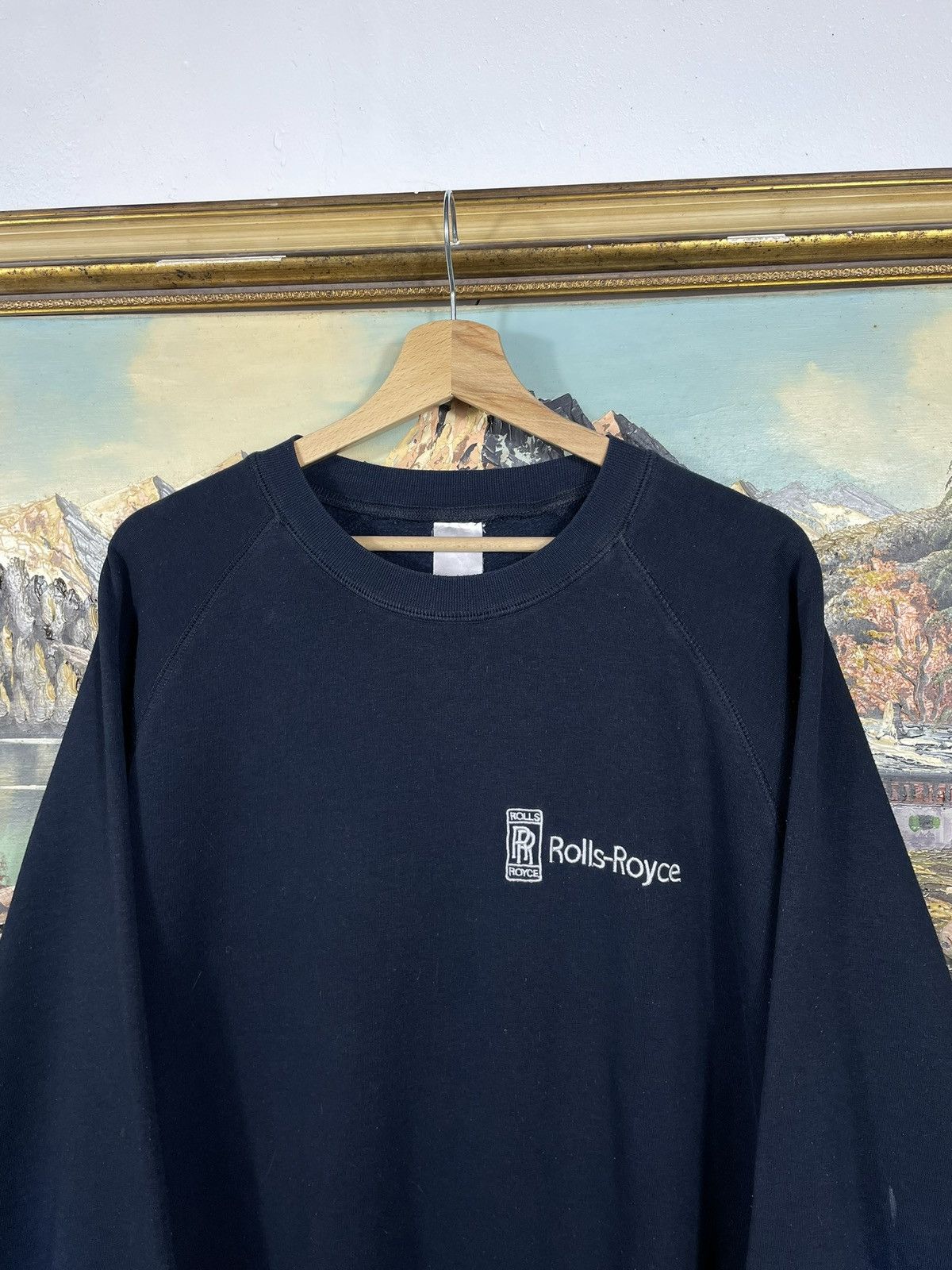 Vintage Navy Retro Y2k 00s Baggy Crewneck Rolls Royce Racing Luxury Size US L / EU 52-54 / 3 - 5 Thumbnail