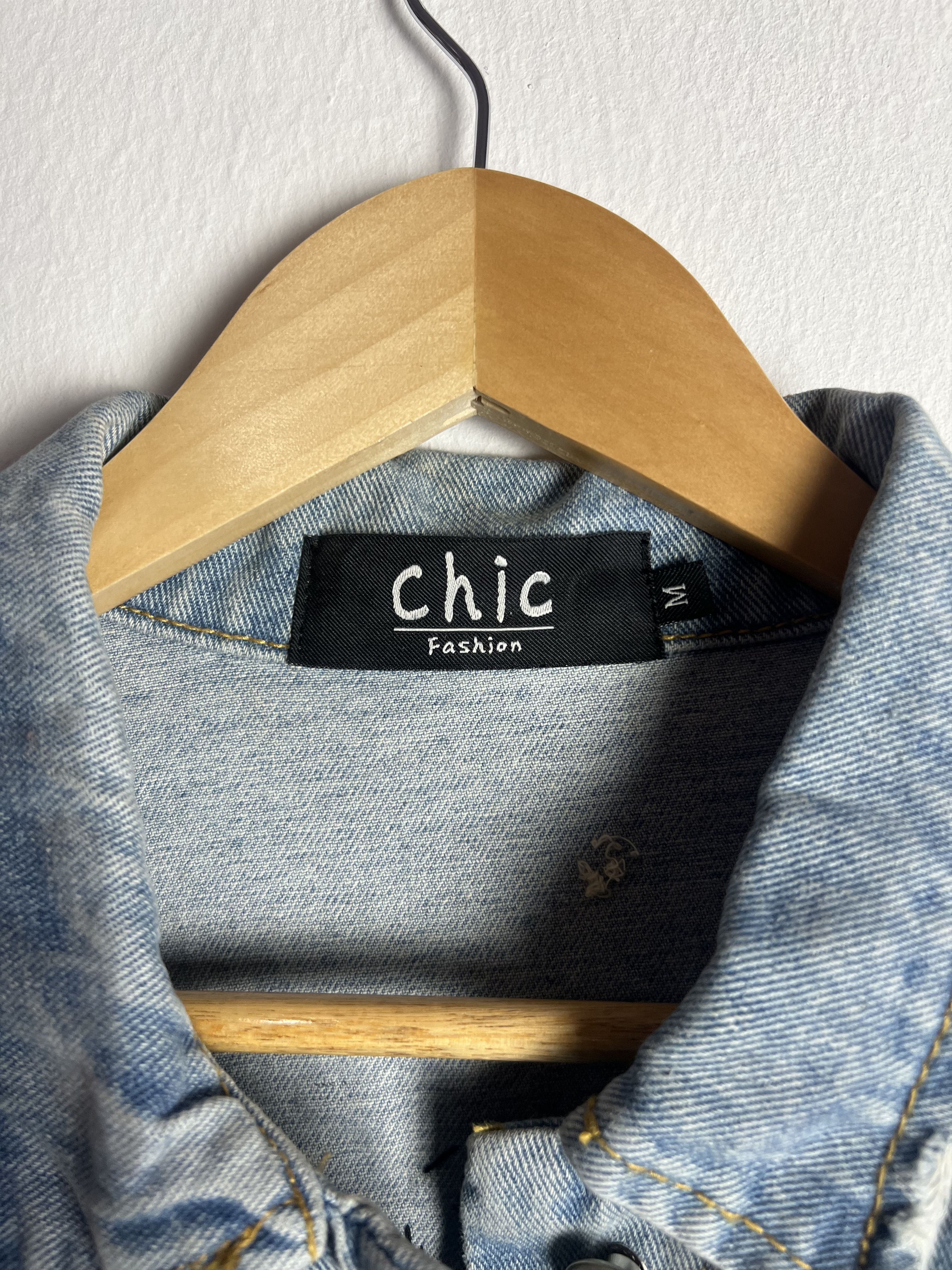 If Six Was Nine Big Happy Smiley Face Patches Light Wash Denim Jacket Size US M / EU 48-50 / 2 - 9 Thumbnail