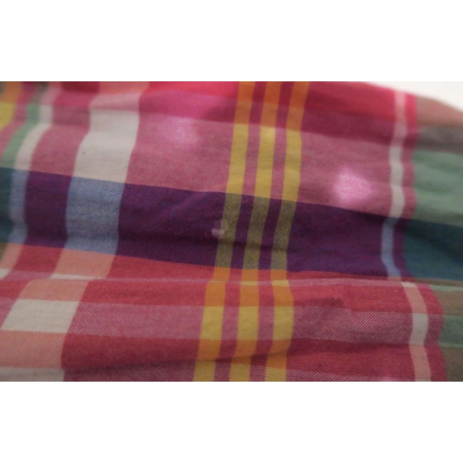 J.Crew J.Crew Summer Plaid Flannel Button Shirt XL Mens Pink Green Yellow Multicolor Slim Fit Button-Up Size US XL / EU 56 / 4 - 2 Thumbnail