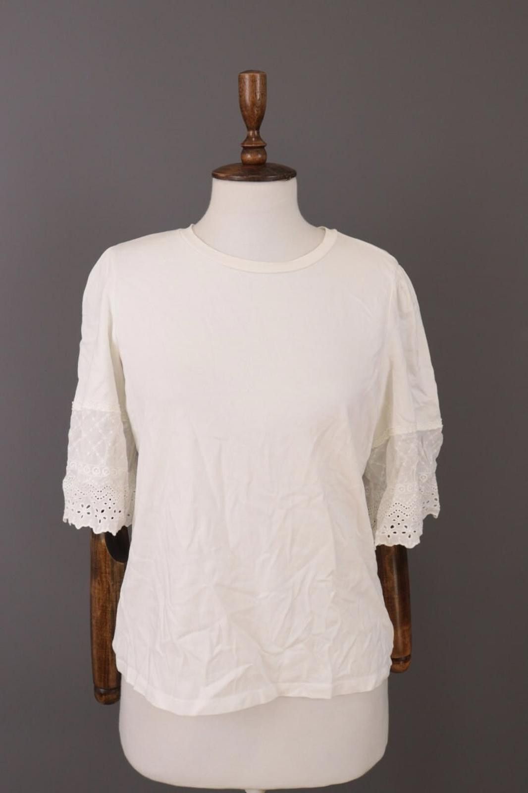 Lauren Ralph Lauren Lauren Ralph Lauren White Floral Blouse Shirt Size M Size L / US 10 / IT 46 - 1 Thumbnail