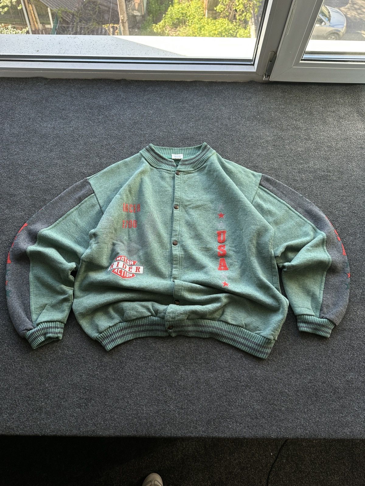 Other USA 🚨 RACER 1700 MOTOR RIDER ACTION RARE BOMBER JACKET Size US XL / EU 56 / 4 - 2 Thumbnail