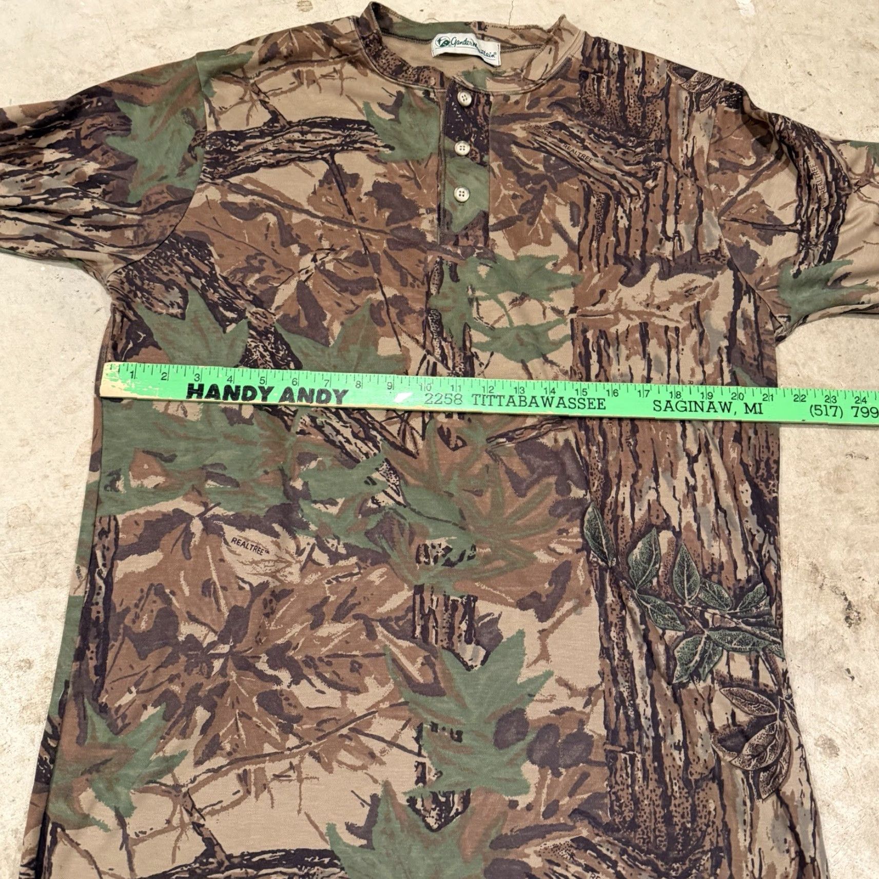 Realtree VINTAGE Gander Mountain Long Sleeve Mens XL Henley Brown Camo Realtree 90s Shirt Size US XL / EU 56 / 4 - 5 Thumbnail