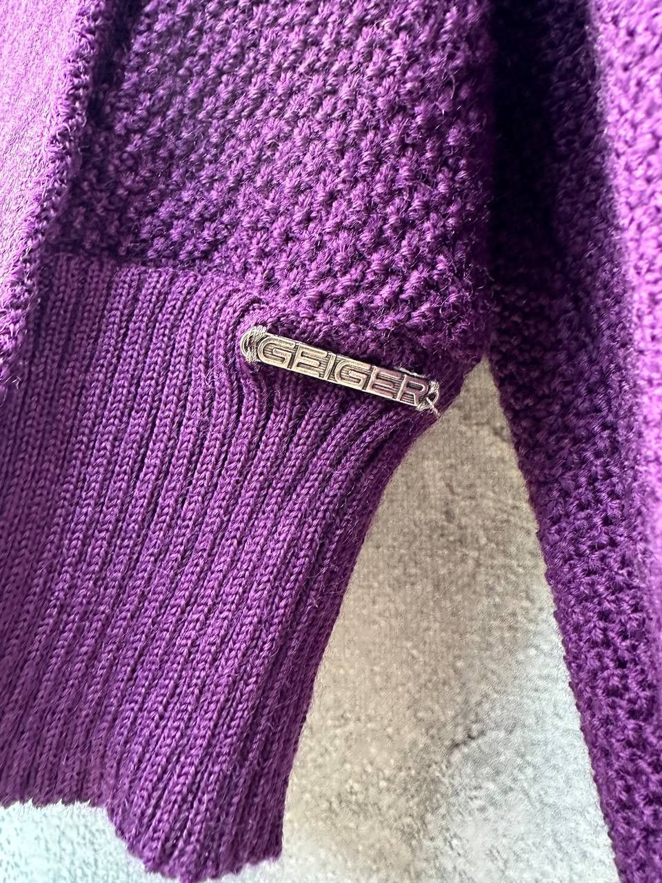 Kurt Geiger Geiger Austria Purple Wool Cardigan Vintage Sweater Jacket Size M / US 6-8 / IT 42-44 - 11 Thumbnail