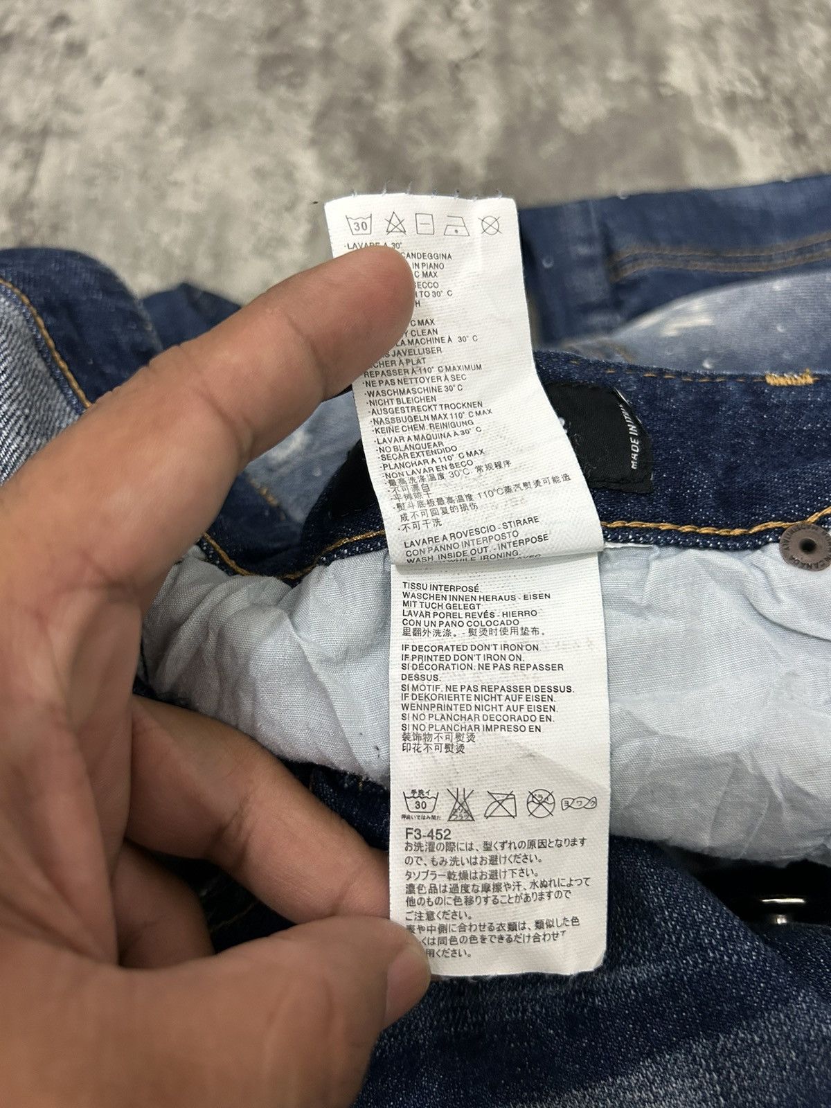 Designer × Dsquared2 Ds Quared 2 Paint Acid Wash Distressed Jeans Size US 29 - 17 Thumbnail