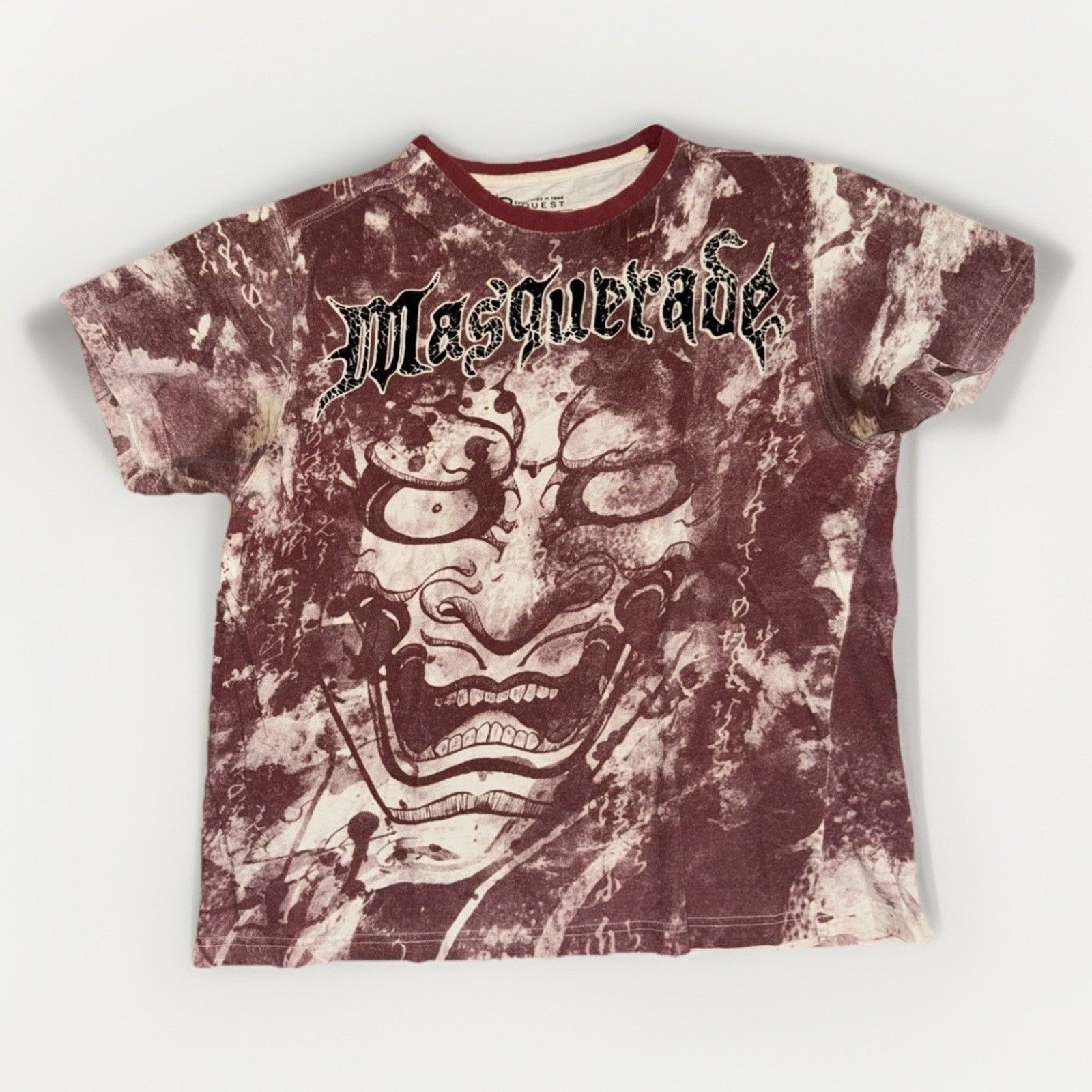 Band Tees × Vintage Masquerade Y2K Style Red All Over Print Graphic T-Shirt M Size US M / EU 48-50 / 2 - 1 Thumbnail