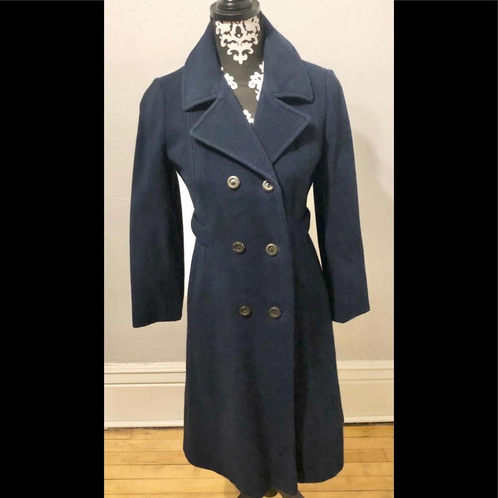 image of Designer Bromleigh Vintage, Blue, Wool, Lined Coat Size S, Women's