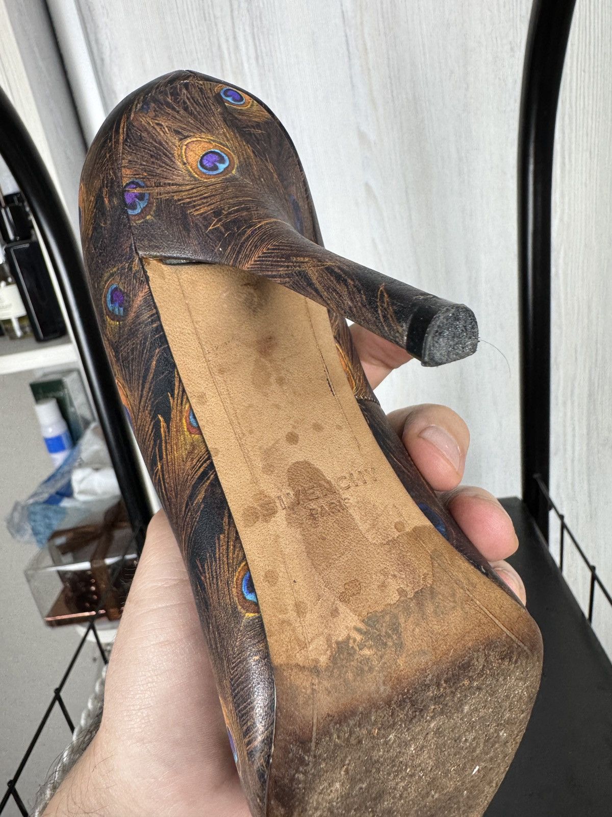 Givenchy Givenchy Paris peacock print leather stilettos heels Size US 6 / IT 36 - 10 Thumbnail