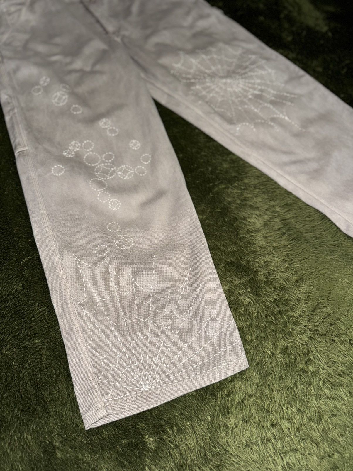 Nike [L] Nike Life Sashiko Custom Spider Web Carpenter Pants Size US 32 / EU 48 - 6 Thumbnail