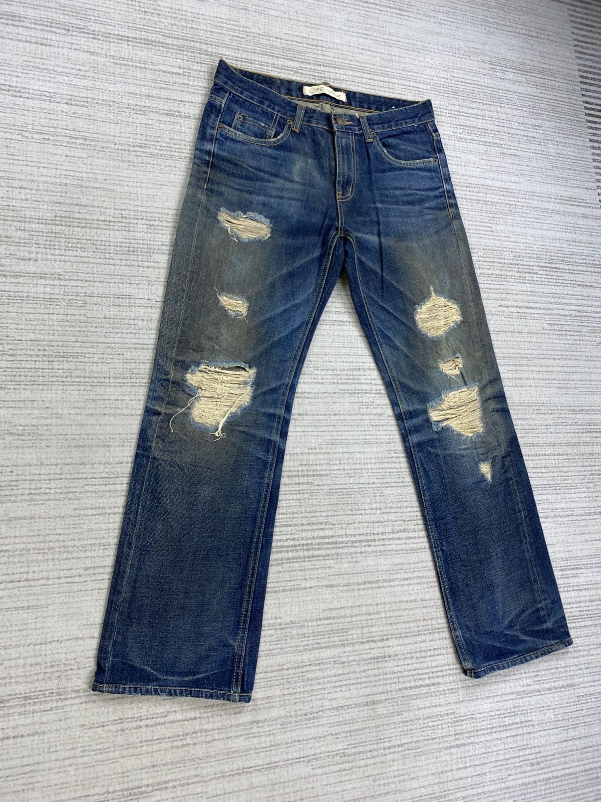 Hysteric Glamour × Vintage Vintage L’Selvage Jeans Distressed Denim Pants Size US 31 - 3 Thumbnail