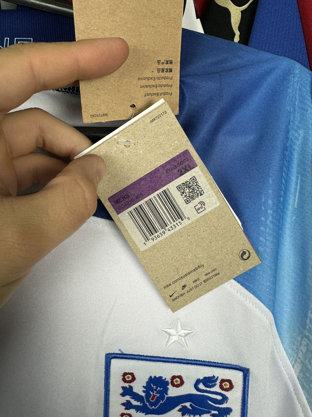 Other NIKE ENGLAND 2022 2022 AWAY FOOTBALL SHIRT SOCCER JERSEY Size US XXL / EU 58 / 5 - 5 Thumbnail