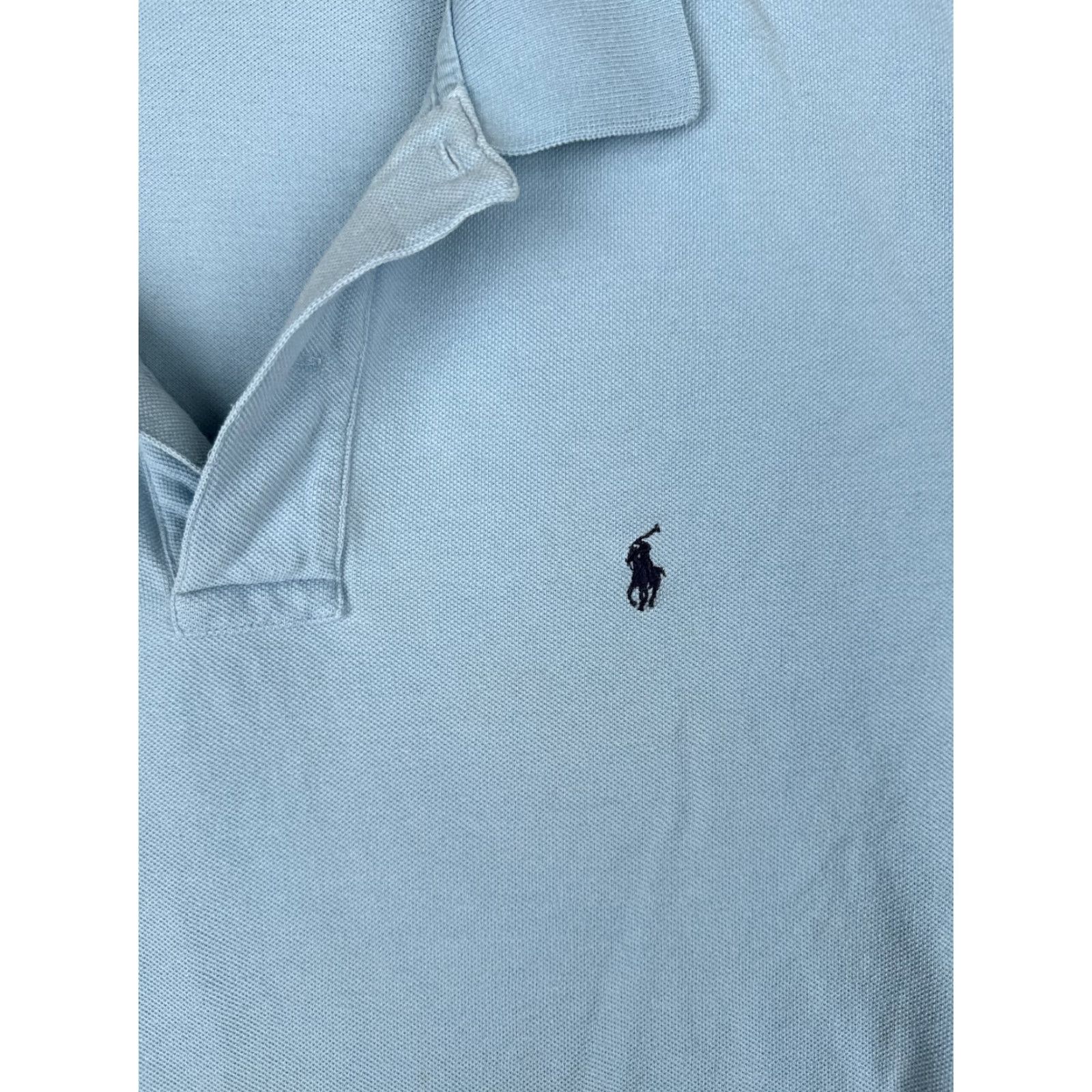 Ralph Lauren VINTAGE Ralph Lauren Polo Shirt Men Small Blue Cotton Short Sleeve Polo Shirt Slim Fit America Sports 90s Mens Size US S / EU 44-46 / 1 - 6 Thumbnail