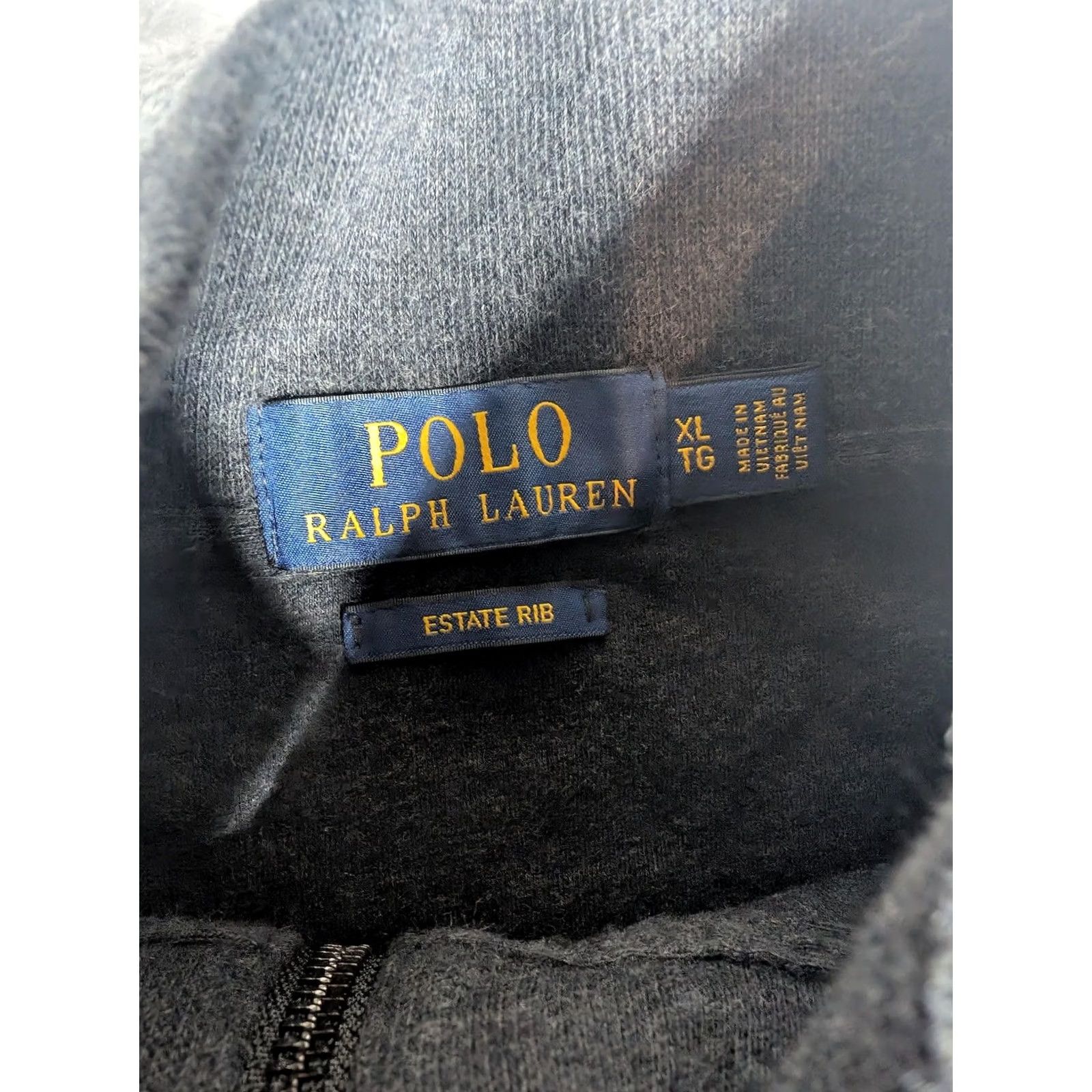 Polo Ralph Lauren Polo Ralph Lauren Sweater Mens XL Gray Estate Rib Quarter Zip Mock Neck Pullover Size US XL / EU 56 / 4 - 5 Thumbnail