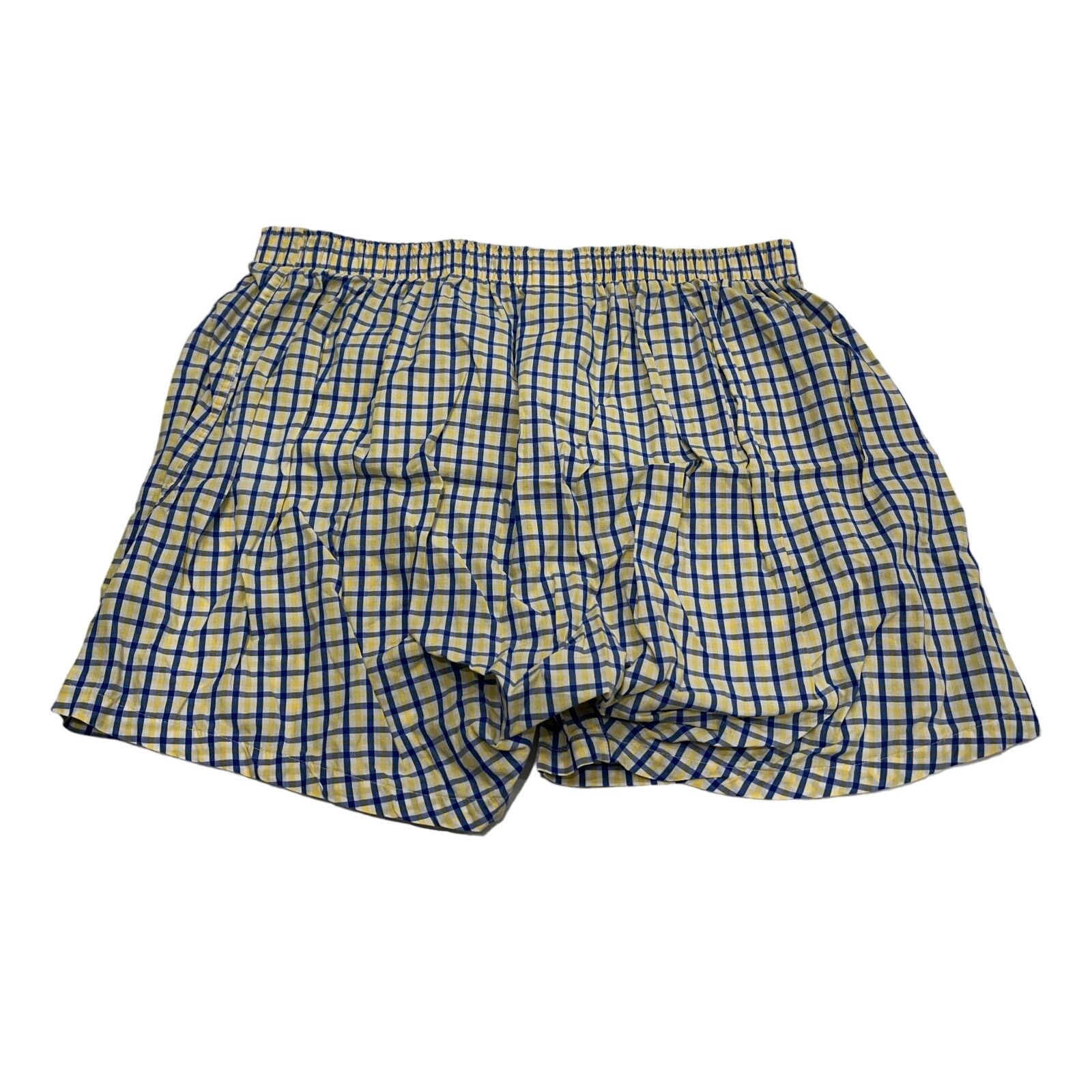 Brooks Brothers 7-42 BROOKS BROTHERS Men's Boxers Cotton Blue/Yellow Large Size 34 - 2 Thumbnail