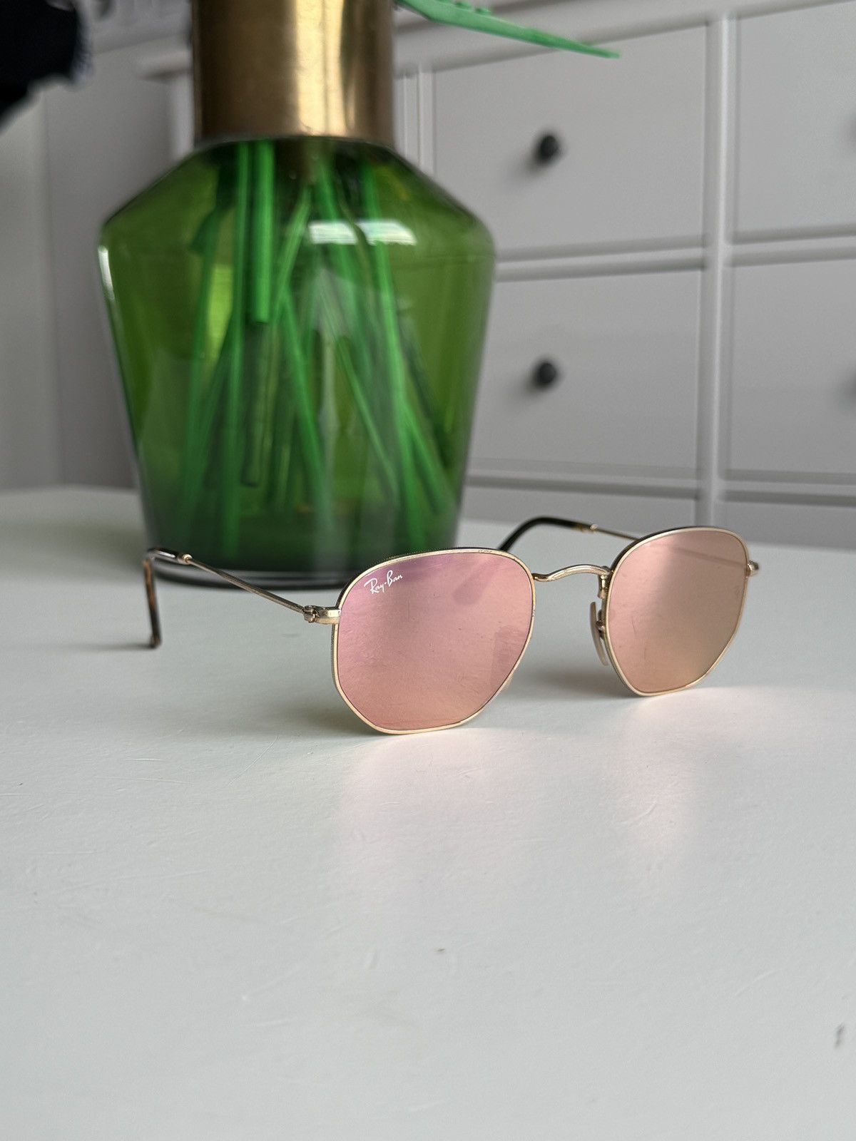 RayBan Ray Ban polarised oval sunglasses designer festival rave y2k Size ONE SIZE - 1 Thumbnail