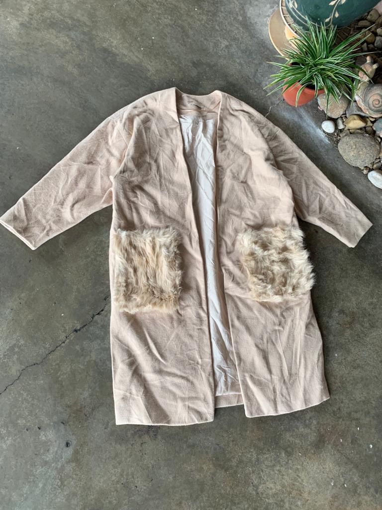 GU × Japanese Brand GU deep pile fur Long Cardigan Size M / US 6-8 / IT 42-44 - 1 Thumbnail