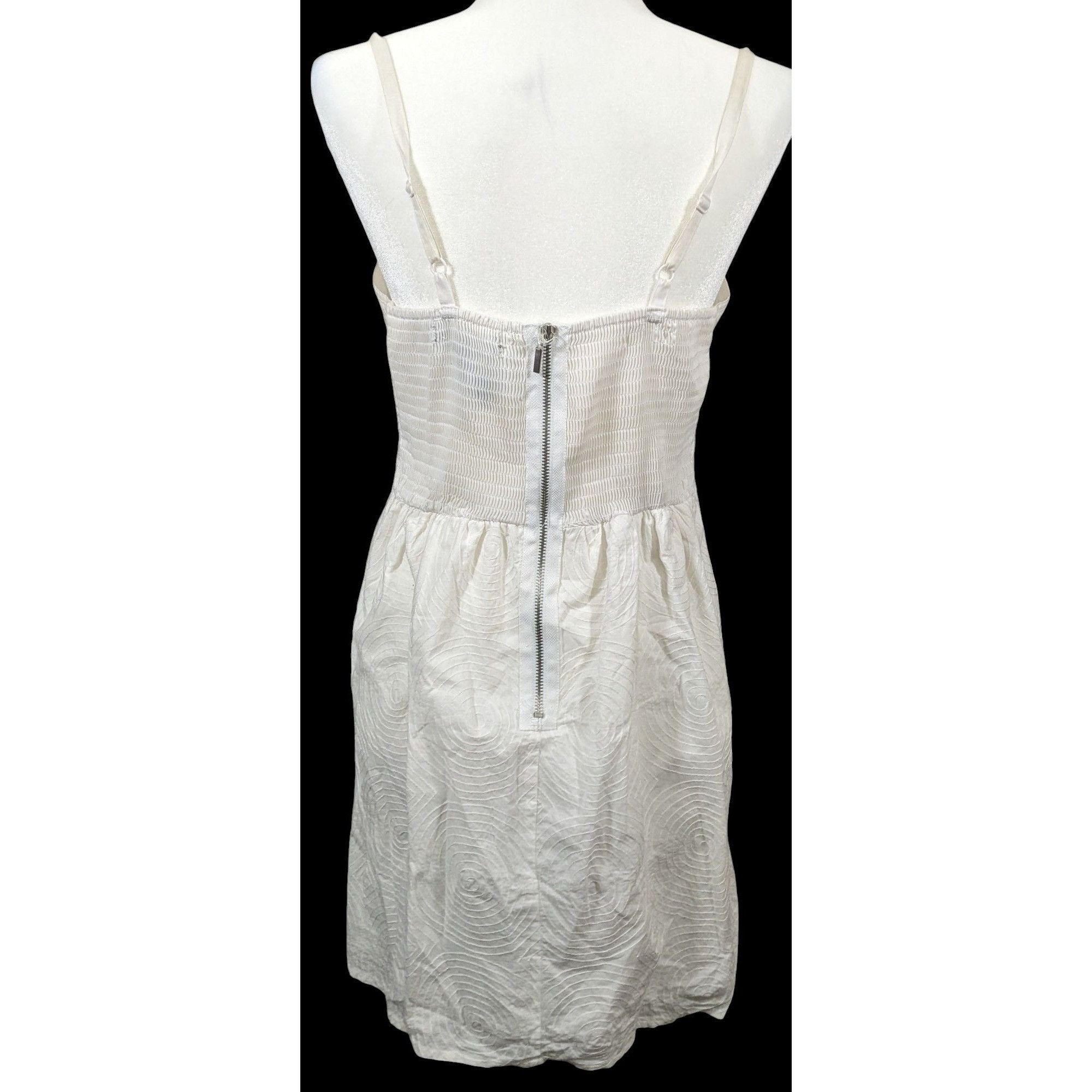 Other Summer White Y2K Embroidered Dress by Apostrophe Size L / US 10 / IT 46 - 2 Thumbnail
