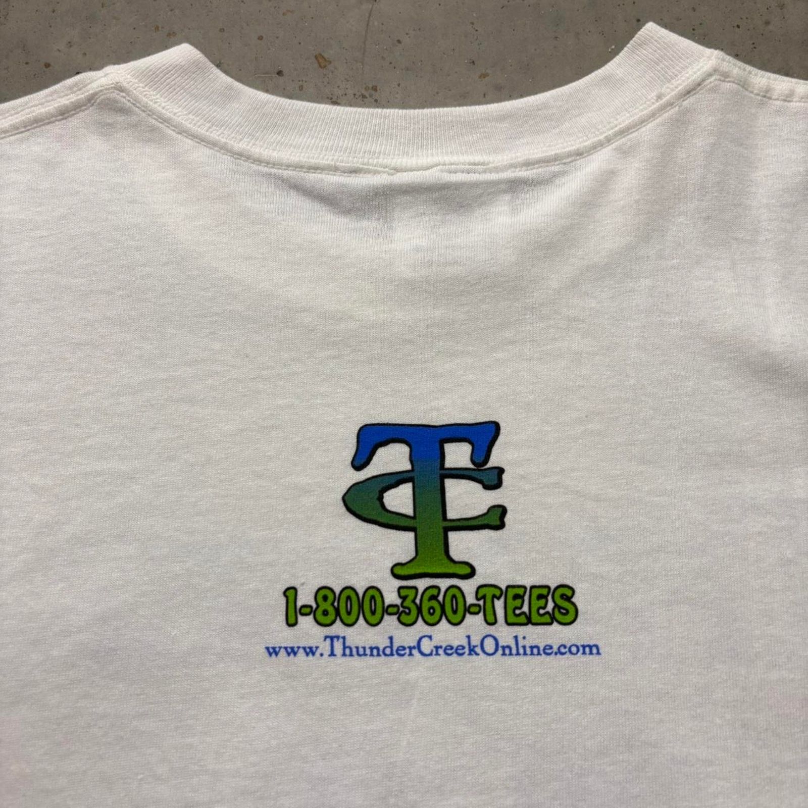 Japanese Brand × Vintage Crazy Vintage Y2K Thunder Creek Apparel Logo Graphic T Shirt Size US XL / EU 56 / 4 - 6 Thumbnail