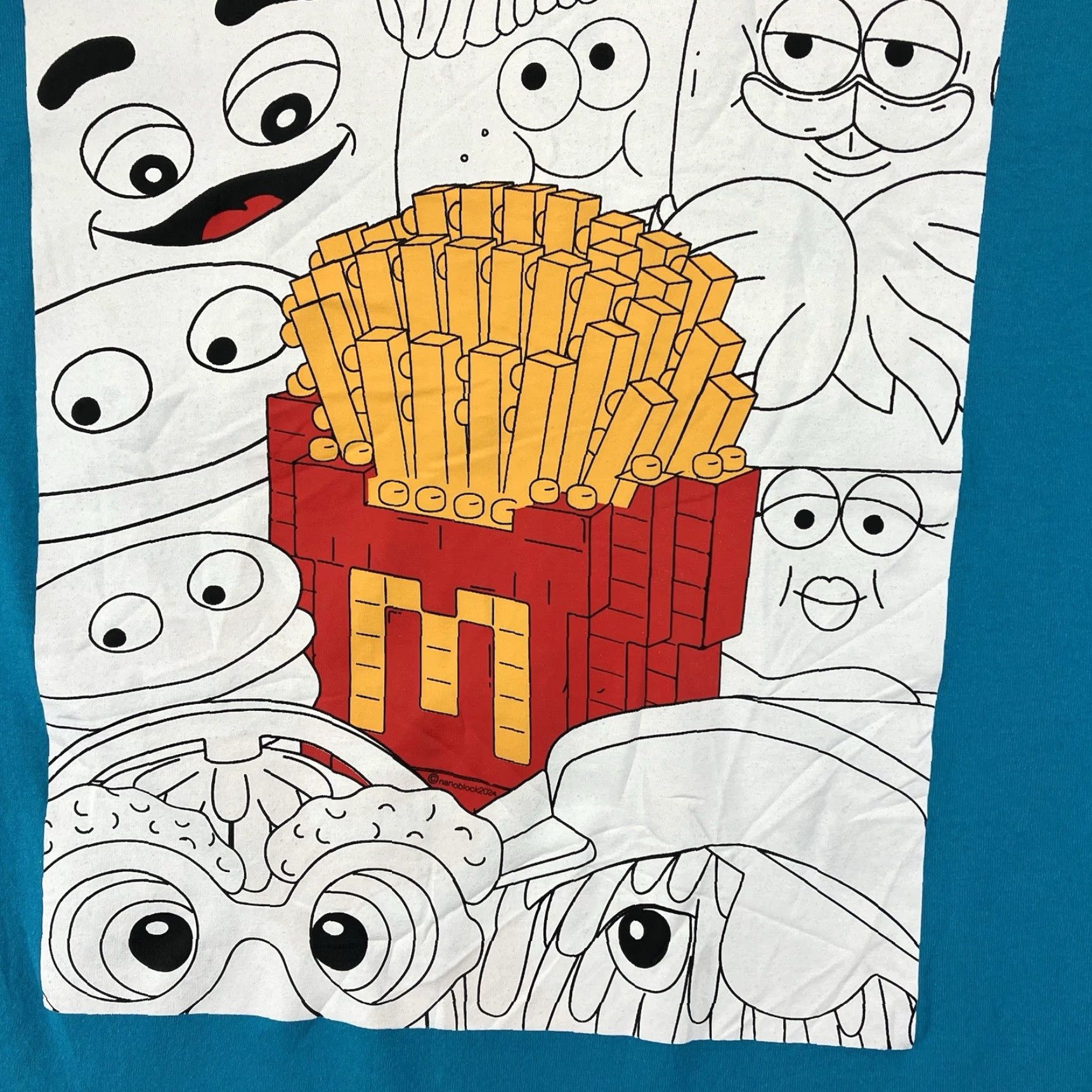 Vintage Mc Donalds Shirt Adult M Blue Graphic Short Sleeve French Fries Logo Slim Fit Men Size US M / EU 48-50 / 2 - 3 Thumbnail