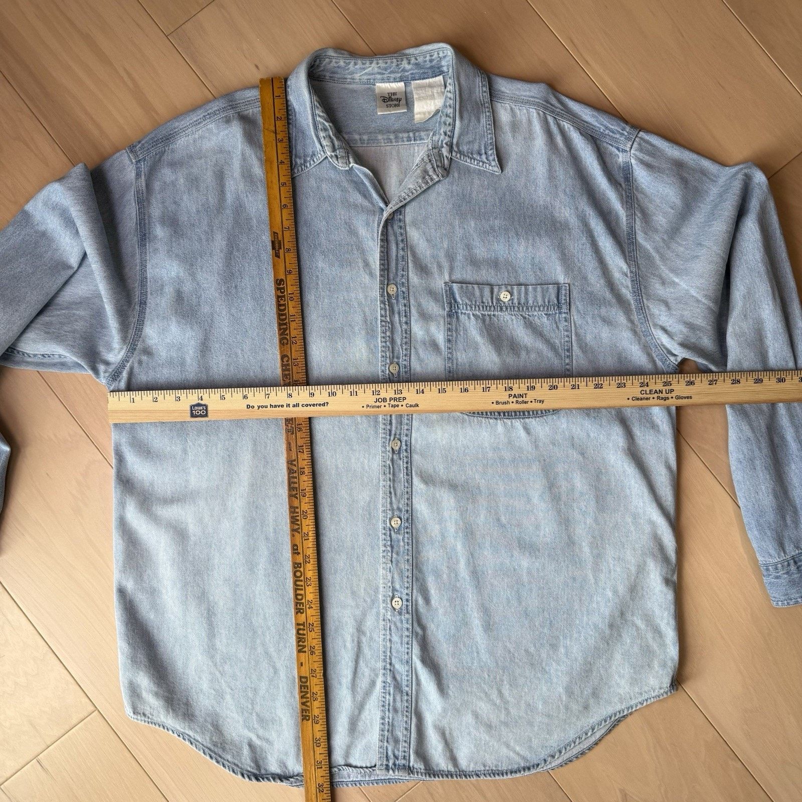 Disney Vintage Winnie the Pooh Shirt 2XL Blue Long Sleeve Button Up Size US XXL / EU 58 / 5 - 2 Thumbnail