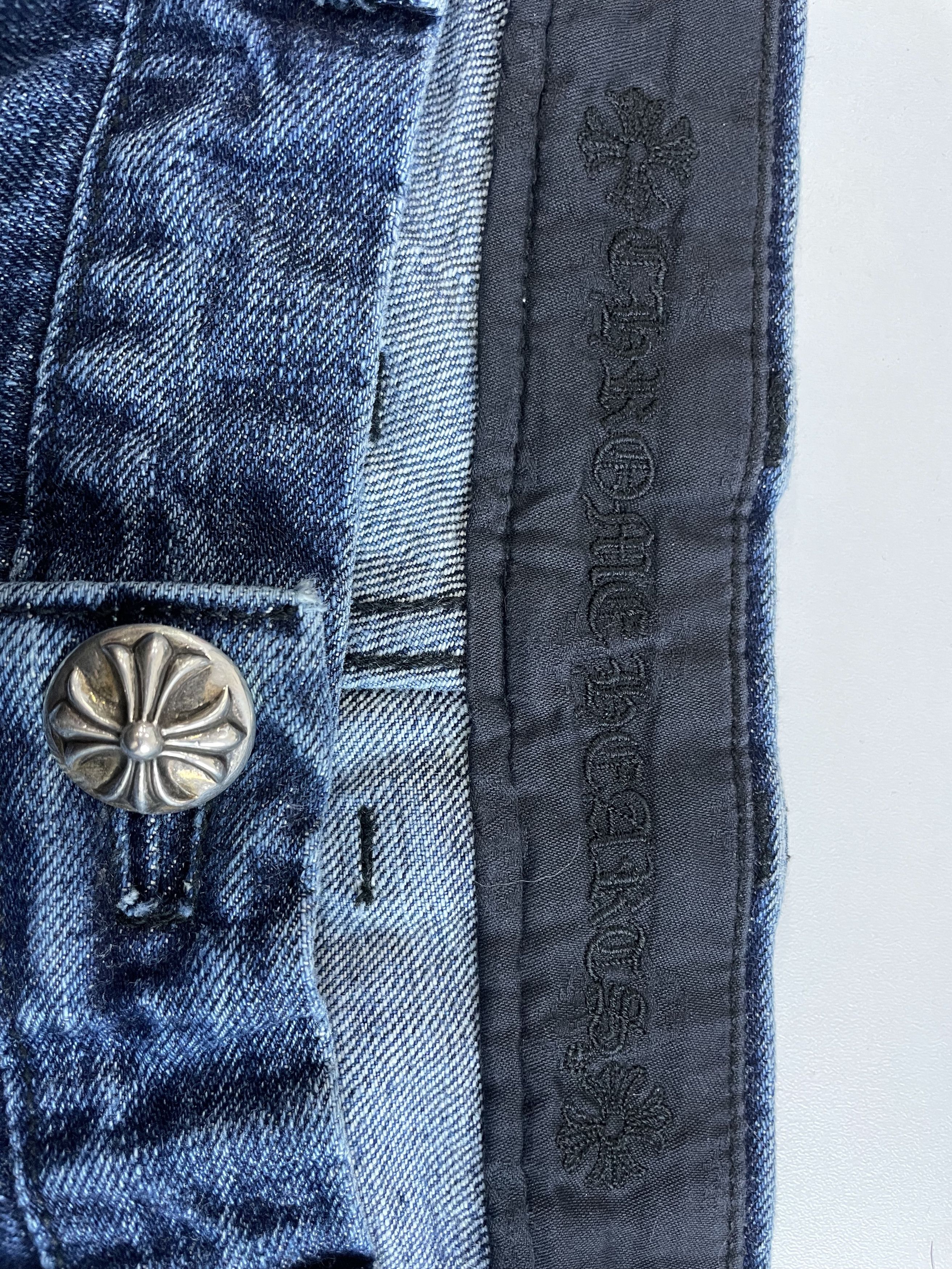 Chrome Hearts Chrome Hearts Denim Cross Patch Jeans Size US 31 - 10 Thumbnail