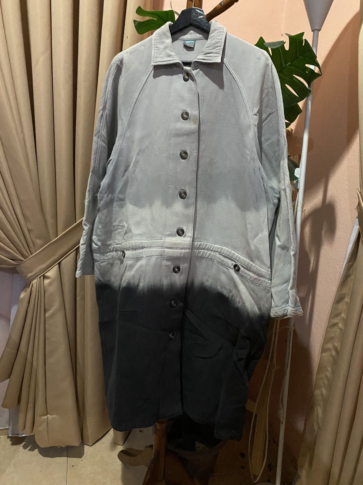 Michiko Koshino London Vintage Mr. Michiko Gradient Trench Coat | 90s Avant-Garde Size US L / EU 52-54 / 3 - 4 Thumbnail