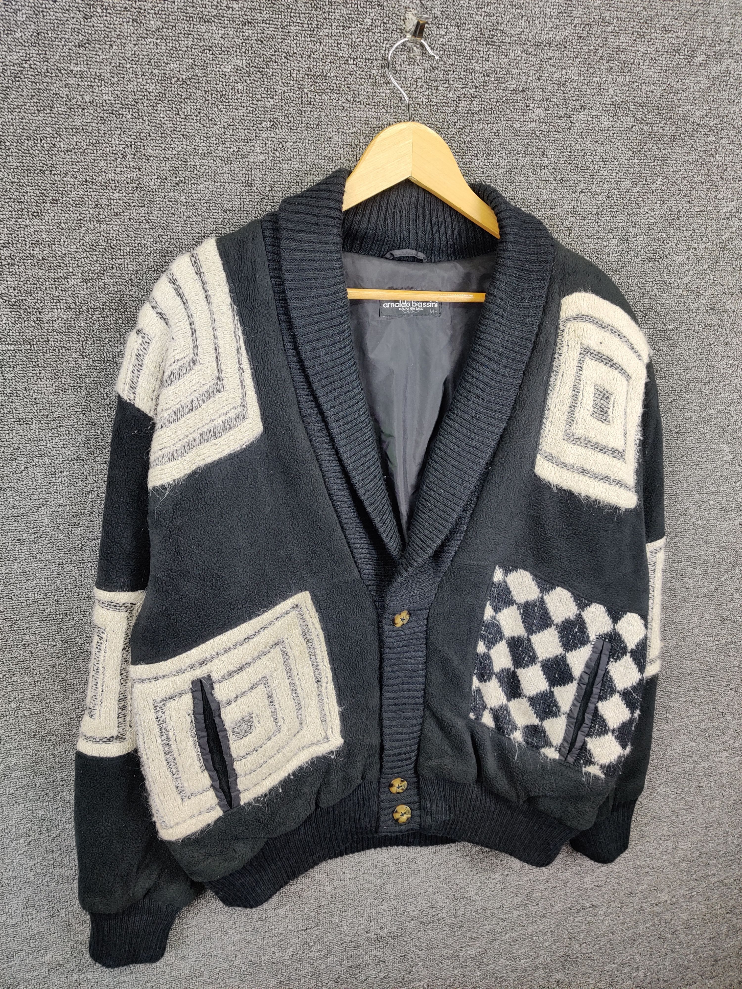 Japanese Brand Arnaldo Bassini Shawl Collar Fleece Knit Cardigan Size US M / EU 48-50 / 2 - 5 Thumbnail