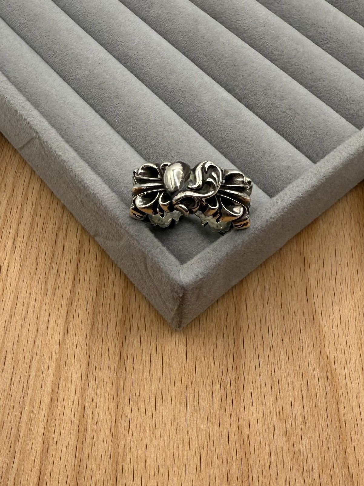 Chrome Hearts Chrome Hearts Double Floral Cross Heart Ring Size ONE SIZE - 2 Thumbnail