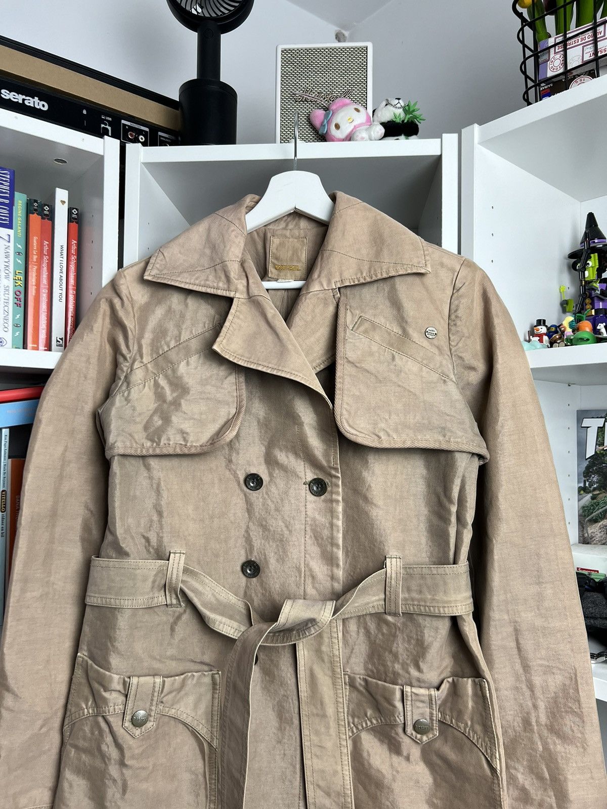 Diesel Vintage Y2K Diesel trench coat jacket S avantgarde archive Size S / US 4 / IT 40 - 6 Thumbnail