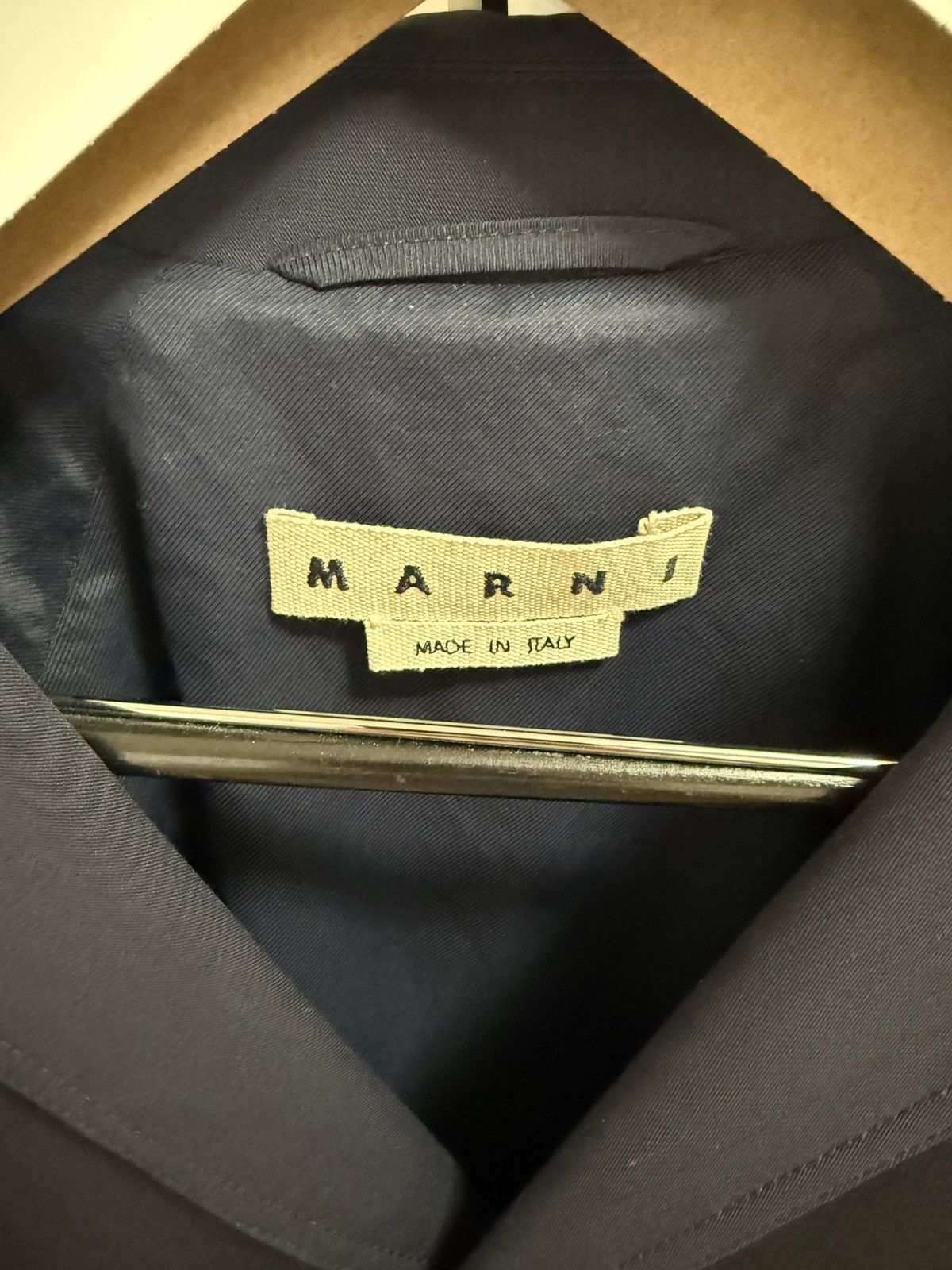 Marni MARNI 2017 NAVY RUNWAY TRENCH COAT Size US L / EU 52-54 / 3 - 5 Thumbnail