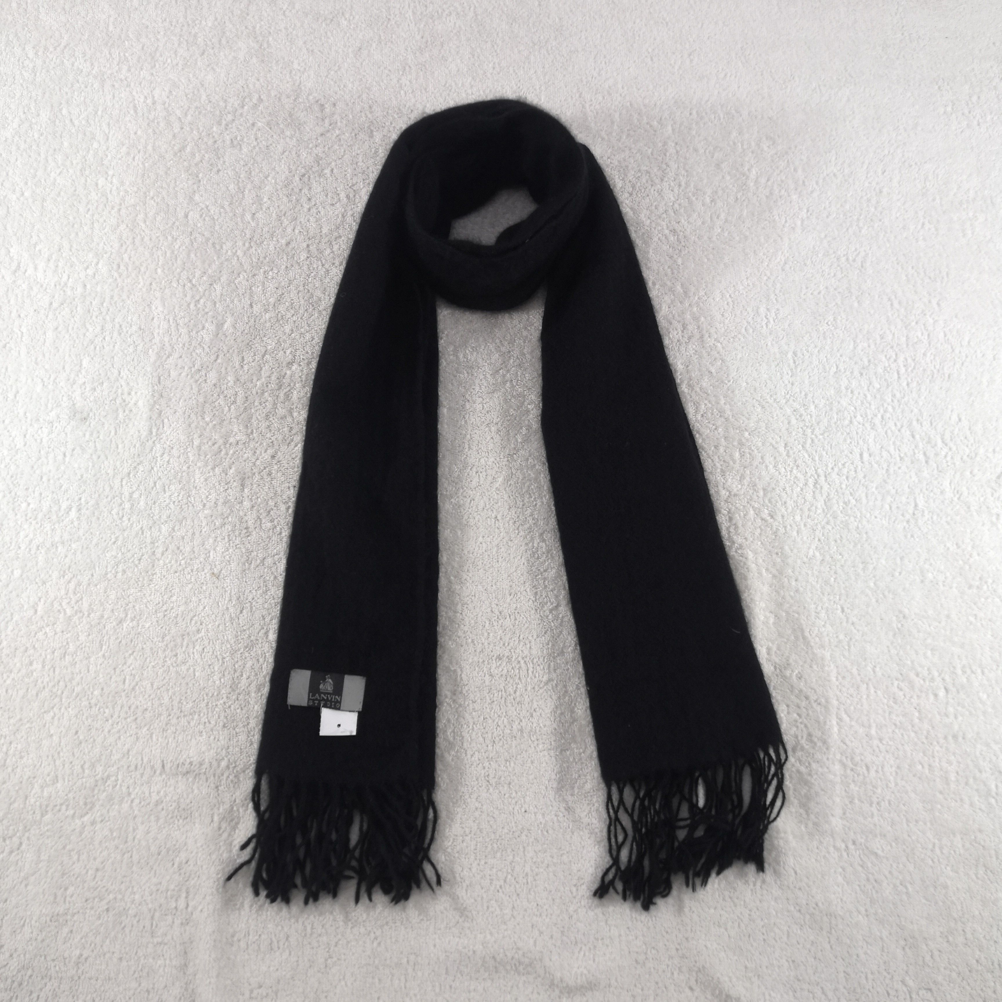 Vintage Lanvin Scarf Wool Fringe Scarves