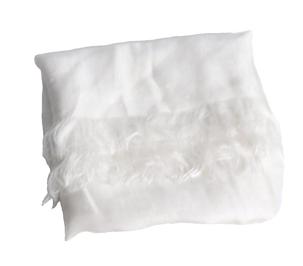 Dries Van Noten Dries Van Noten 50" x 50" Square White Scarf Dotted Silk Size ONE SIZE - 1 Thumbnail