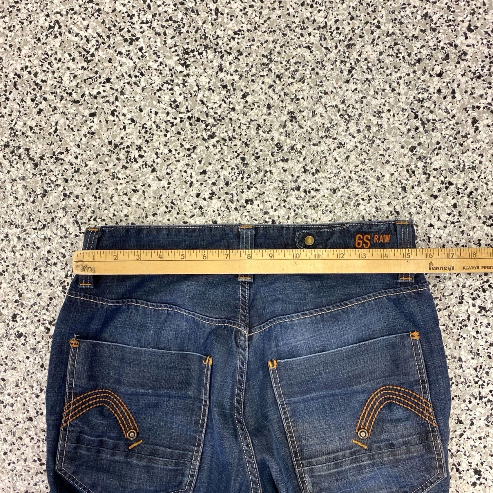 G-Star G-Star Raw Jeans Mens 32x34 Denim Grunge Hip Hop Punk Retro 3D Stars Tapered Jeans Mens 32x34 Blue Cotton Denim Beltless? Size US 32 / EU 48 - 6 Thumbnail