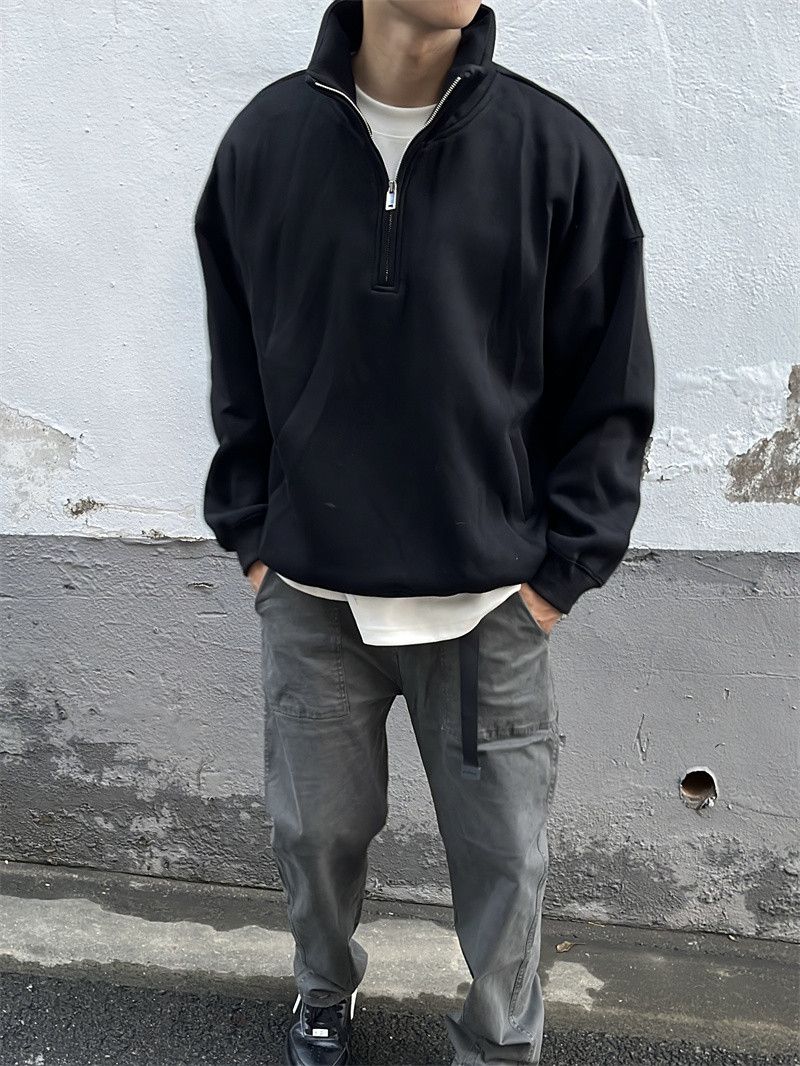 Japanese Brand × Vintage Half Zipper Sweatshirt High Collar Y2K Vibe Size US S / EU 44-46 / 1 - 3 Thumbnail