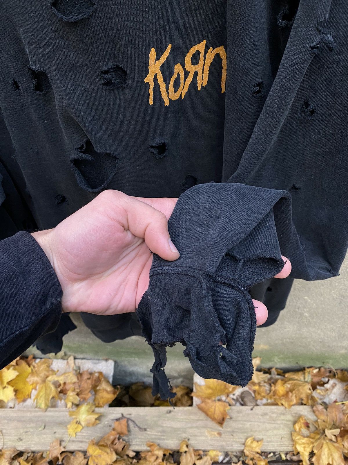 Band Tees × Vintage Vintage 2003 Korn Distressed Hoodie Size US XL / EU 56 / 4 - 9 Thumbnail