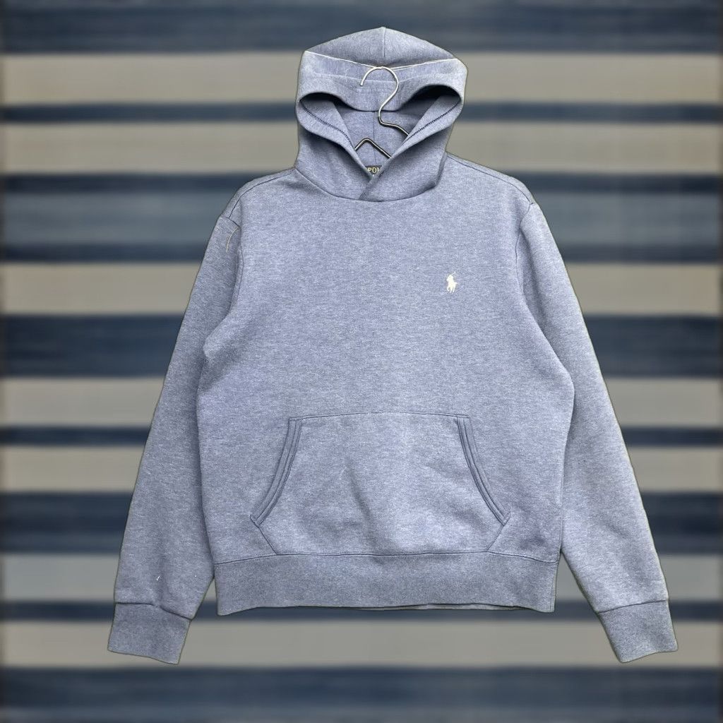 Polo Ralph Lauren VINTAGE Polo Ralph Lauren Hoodie Mens M Blue Fleece Pullover Hooded Logo Pocket Casual 90s Style Polo Horse Mens Size US M / EU 48-50 / 2 - 1 Thumbnail