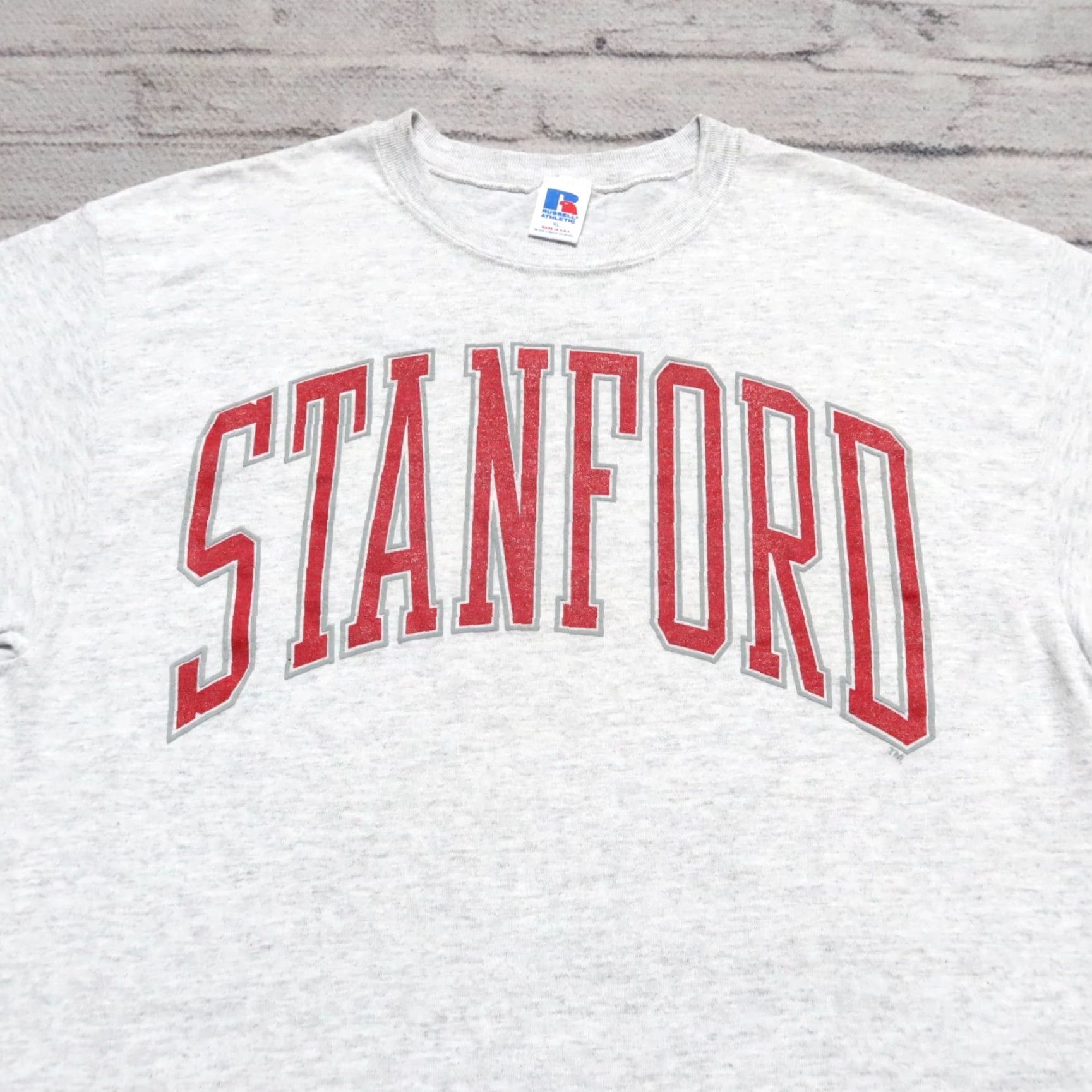 Russell Athletic VINTAGE Stanford Cardinal Logo Shirt XL Heather Mens Russell Athletic 80s Size US XL / EU 56 / 4 - 2 Thumbnail