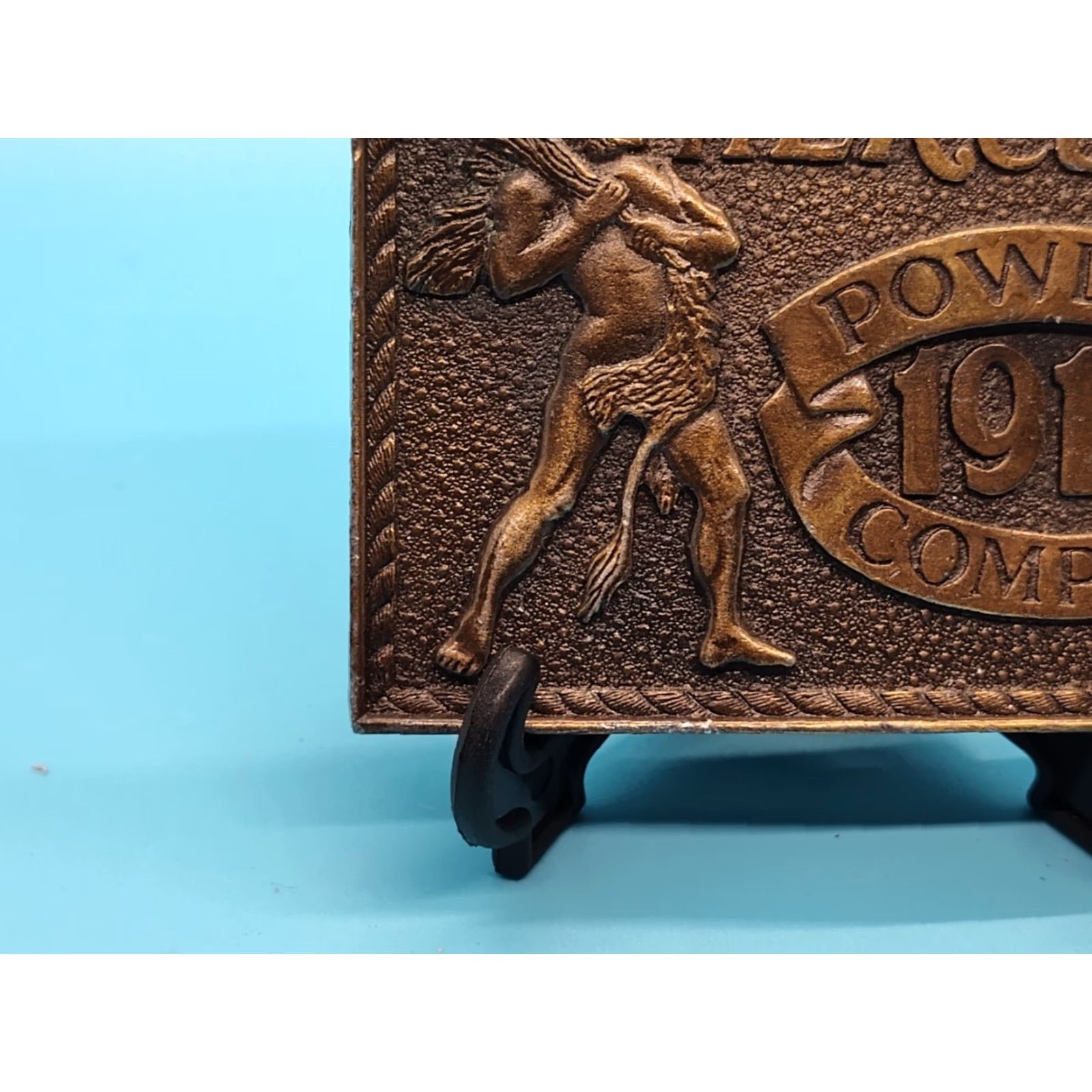 Vintage VINTAGE Hercules Powder Company 1912 Men's Belt Buckle Bronze 1980s USA Made Men Size ONE SIZE - 5 Thumbnail