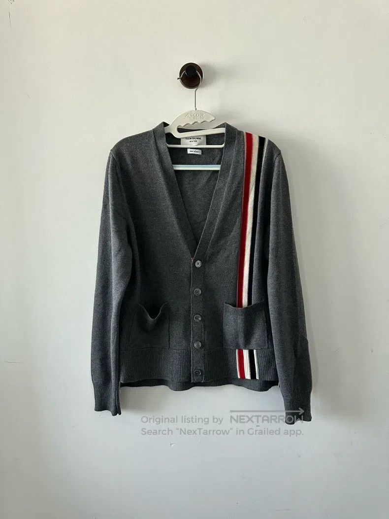 Thom Browne Thom Browne Striped Cardigan Size US S / EU 44-46 / 1 - 1 Thumbnail