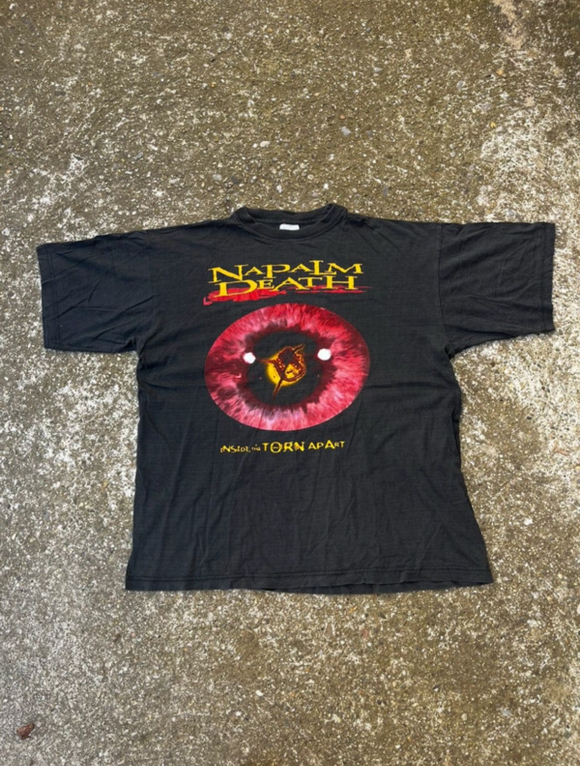 Band Tees × Vintage Rare Vintage 90s Napalm Death Inside Torn Metal Band Tee XL Size US XL / EU 56 / 4 - 1 Thumbnail