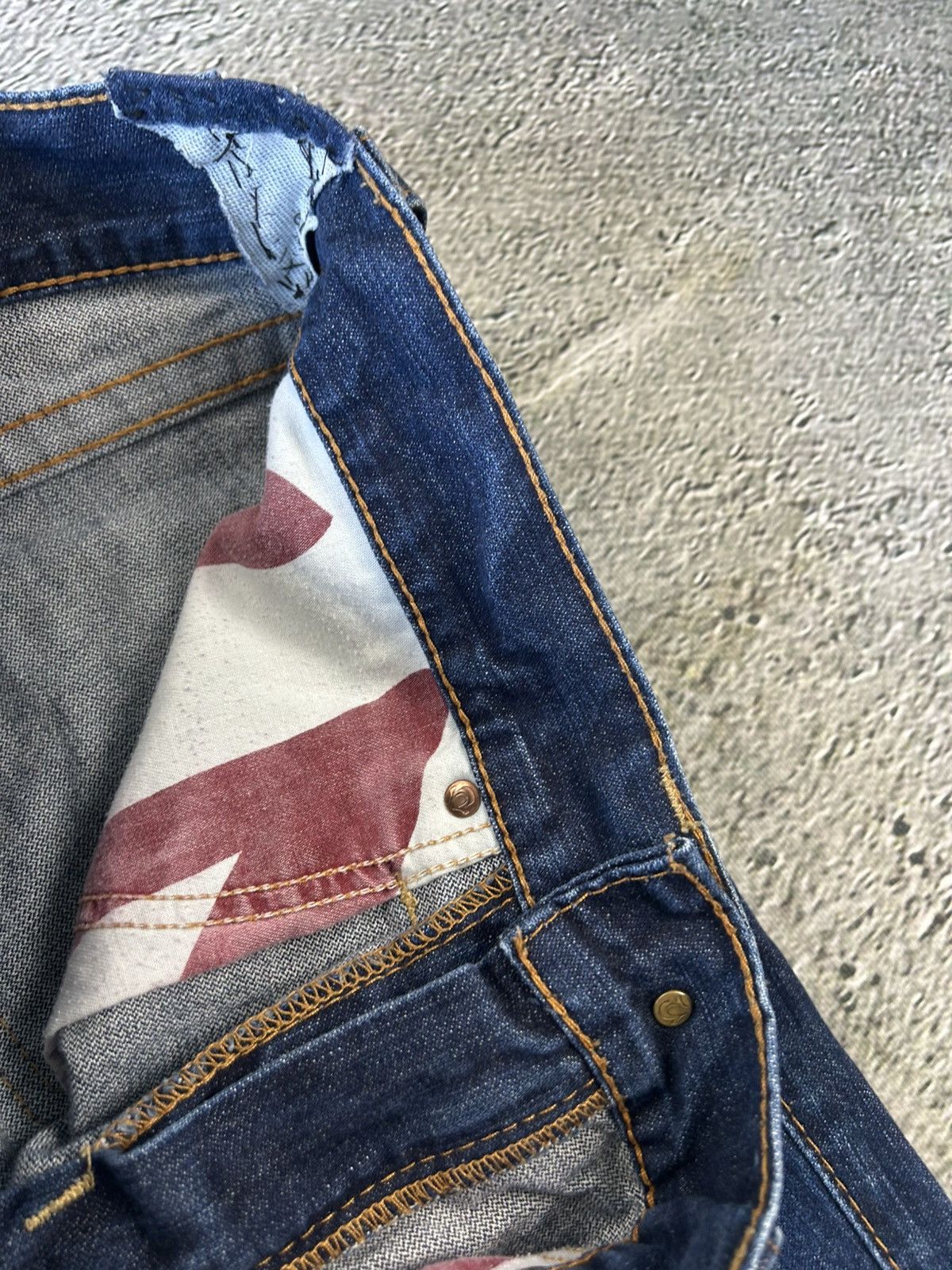 True Religion × Vintage True Religion jeans big logo painted blue Y2K Size US 31 - 9 Thumbnail
