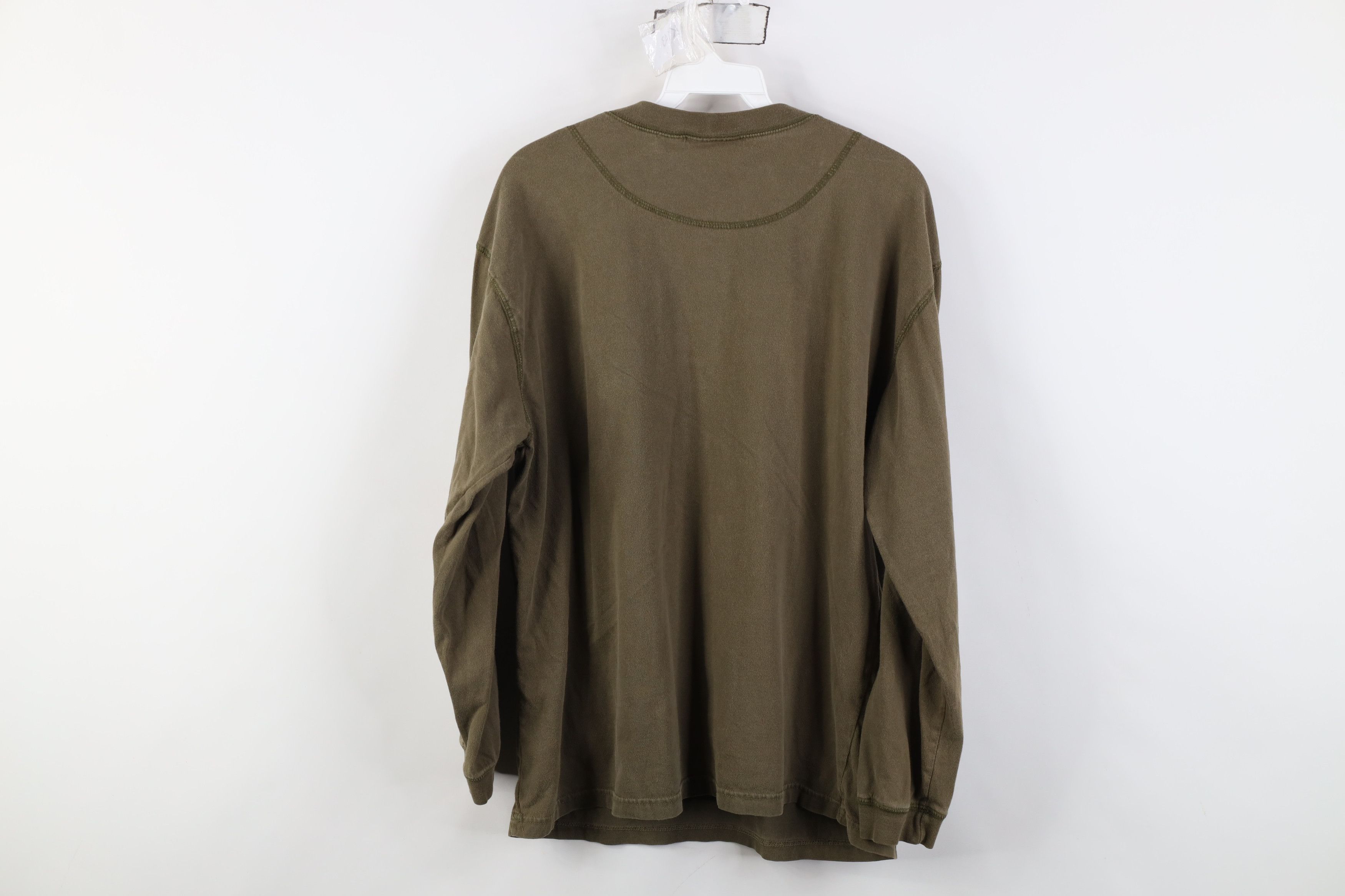 Vintage Vintage 90s Streetwear Long Sleeve Henley T-Shirt Green Size US S / EU 44-46 / 1 - 12 Thumbnail