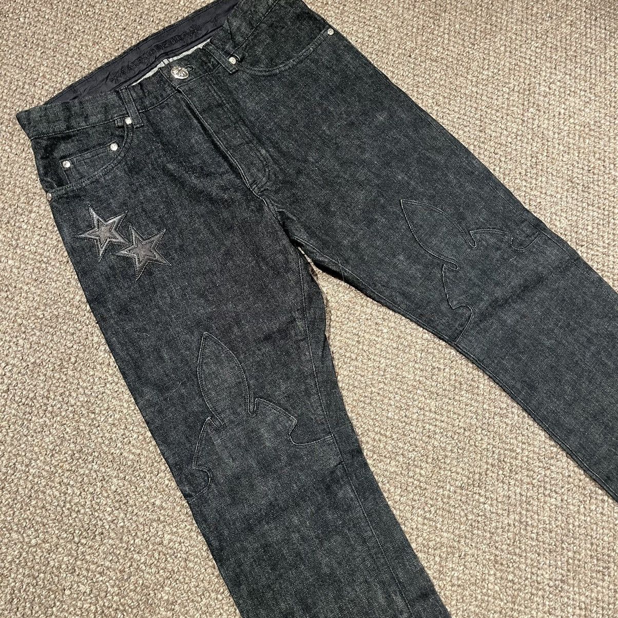 Chrome Hearts Chrome Hearts Exclusive Star Patch Fleur Knees Denim Jeans Size US 32 / EU 48 - 2 Thumbnail