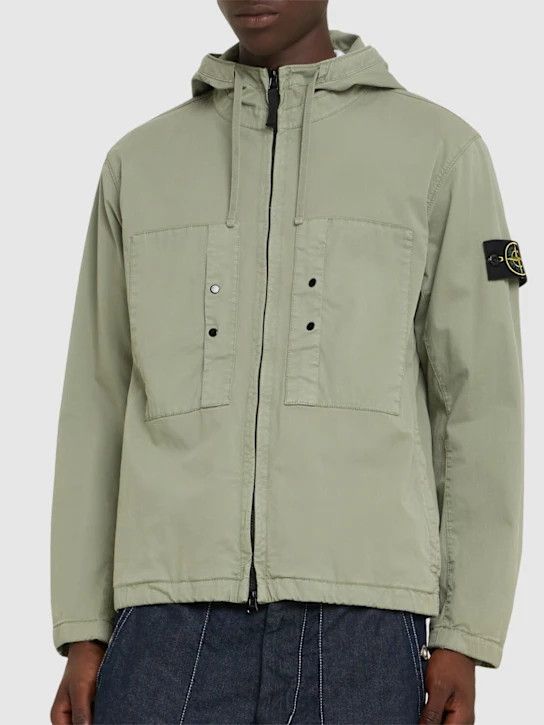 Stone Island o1lsvrm0425 Short Stretch Cotton Parka in Sage Size US XL / EU 56 / 4 - 3 Thumbnail