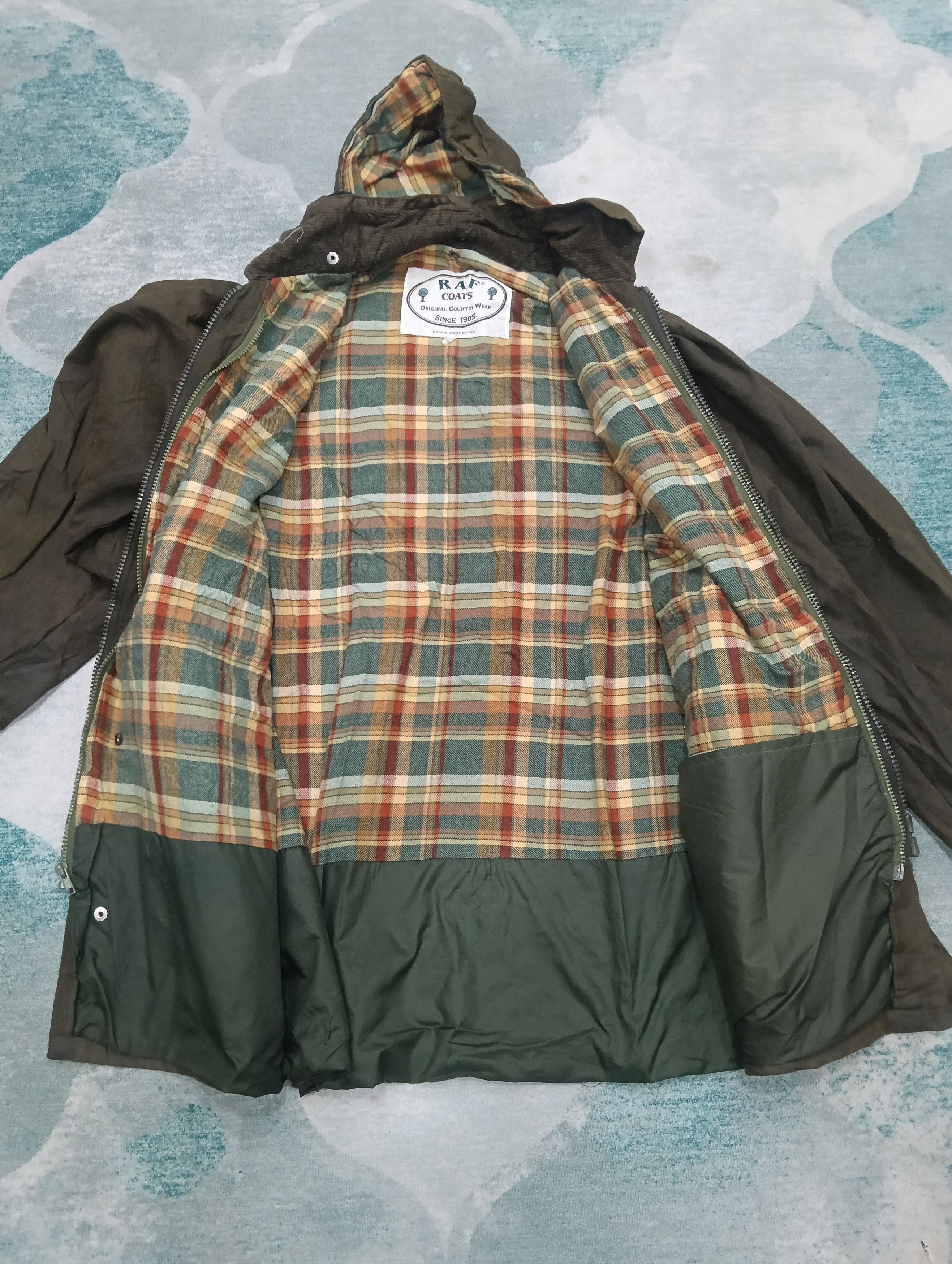 Vintage Vintage Raf British Army Wax Jacket Like Barbours Size US L / EU 52-54 / 3 - 4 Thumbnail