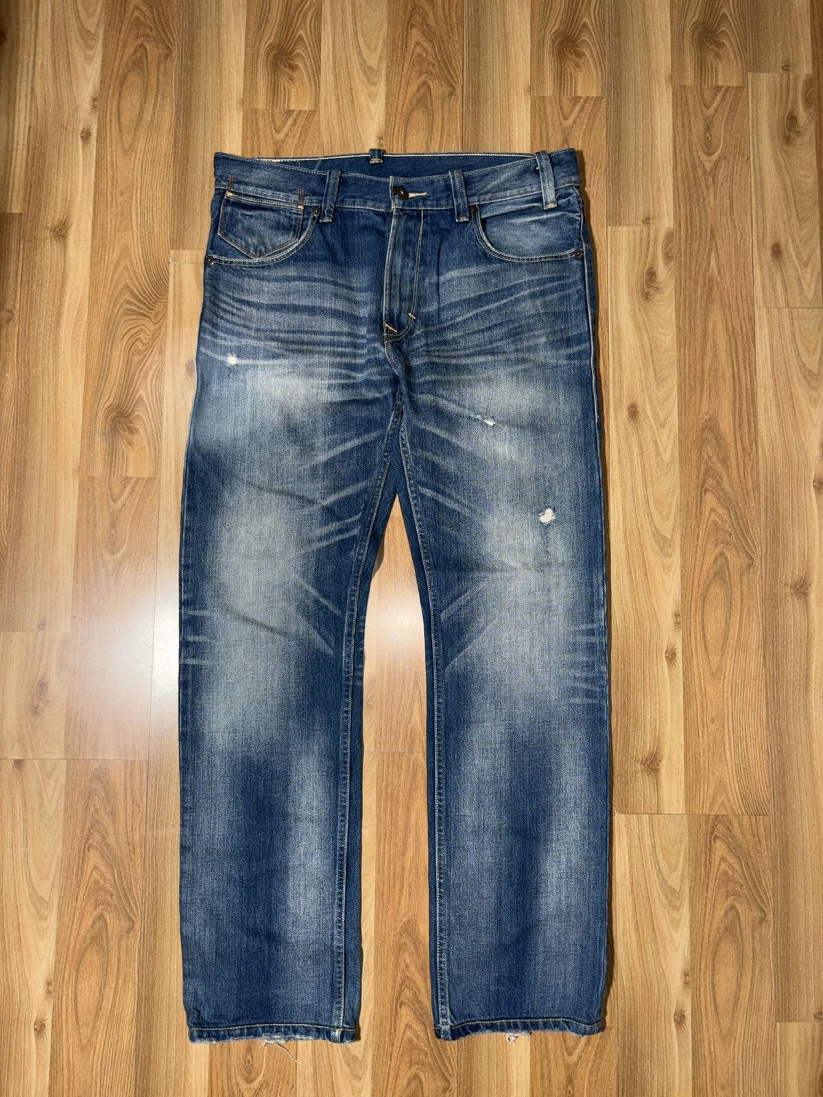 Levi's Vintage Clothing Rare Levi’s 601 Straight Fit Denim - Distressed - 36x34 Size US 36 / EU 52 - 1 Thumbnail