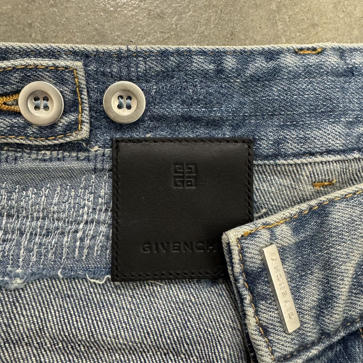 Givenchy Givenchy Moleskin-Trimmed Distressed Denim Cargo Shorts Size US 32 / EU 48 - 5 Thumbnail
