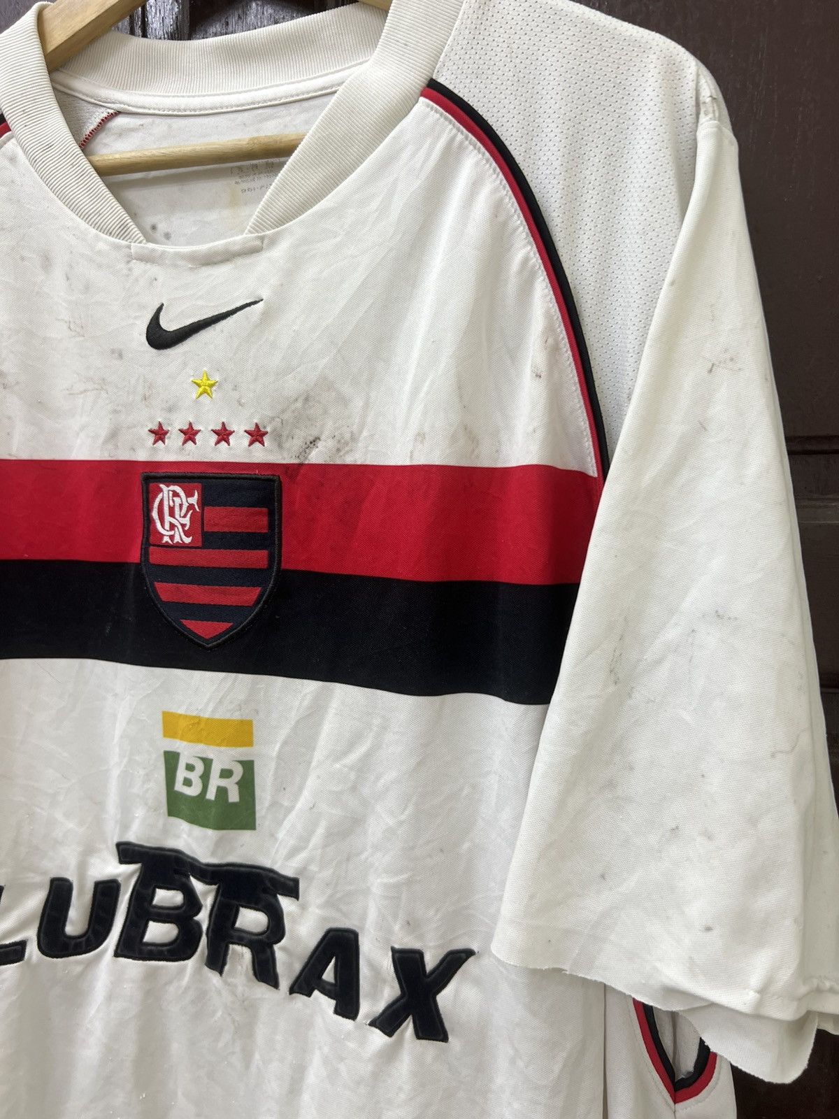 Nike Vintage Thrashed Nike Flamengo 2002 2003 Away Jersey Size US XL / EU 56 / 4 - 3 Thumbnail