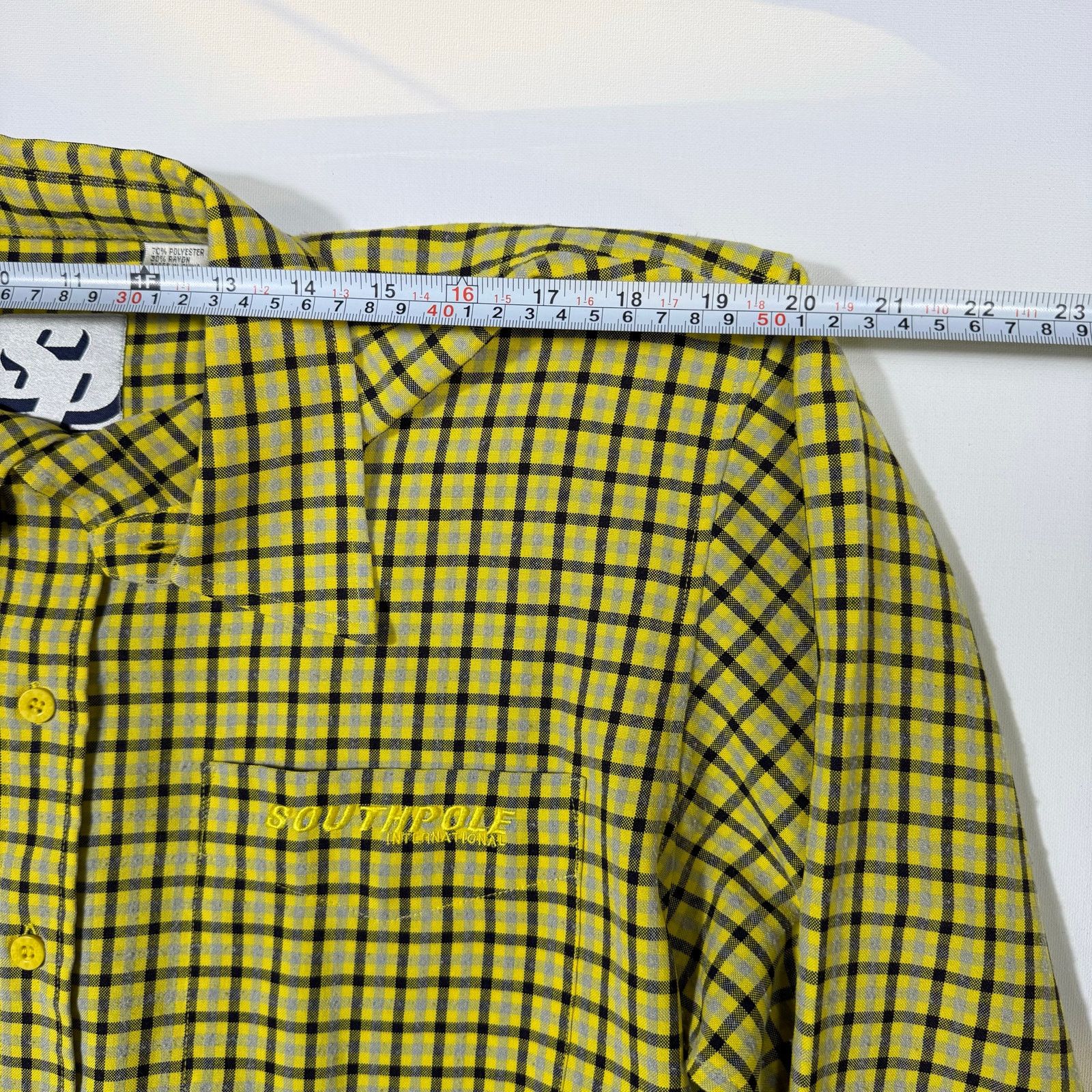 Southpole Southpole Yellow Plaid Button Up Shirt Men’s Medium Y2K Size US M / EU 48-50 / 2 - 7 Thumbnail