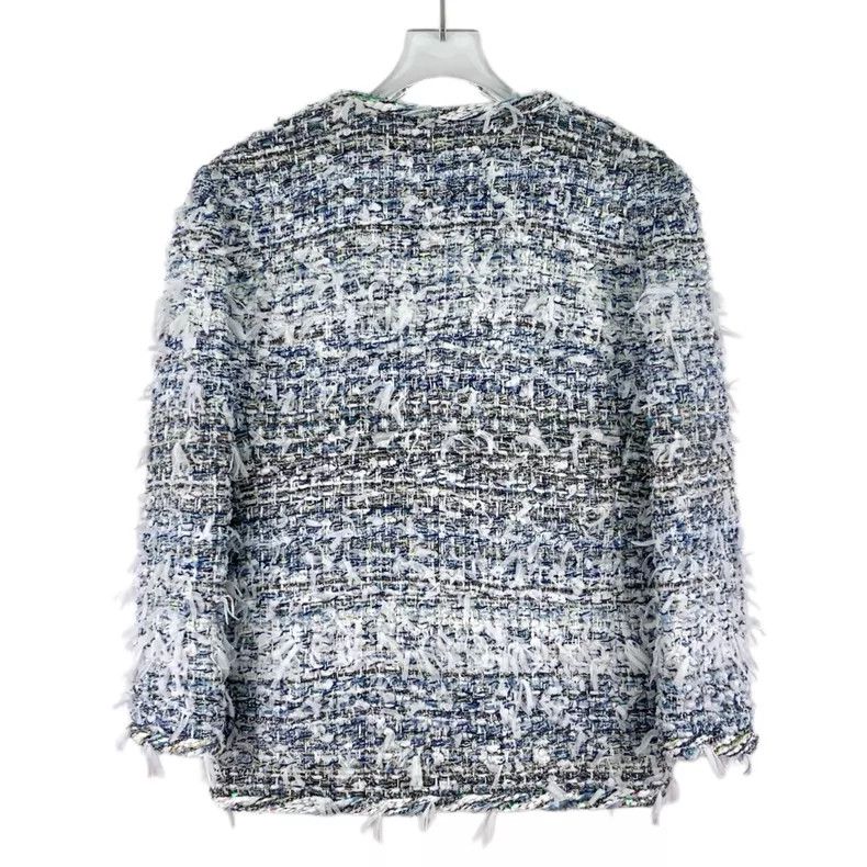 Chanel Chanel Waterfall Series Blue Tassel Cotton Single-breasted Size XS / US 0-2 / IT 36-38 - 2 Thumbnail